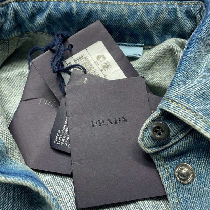 Prada Prada Organic Denim Long Sleeve Shirt for Women-2506 Size US XS / EU 42 / 0 - 5 Thumbnail