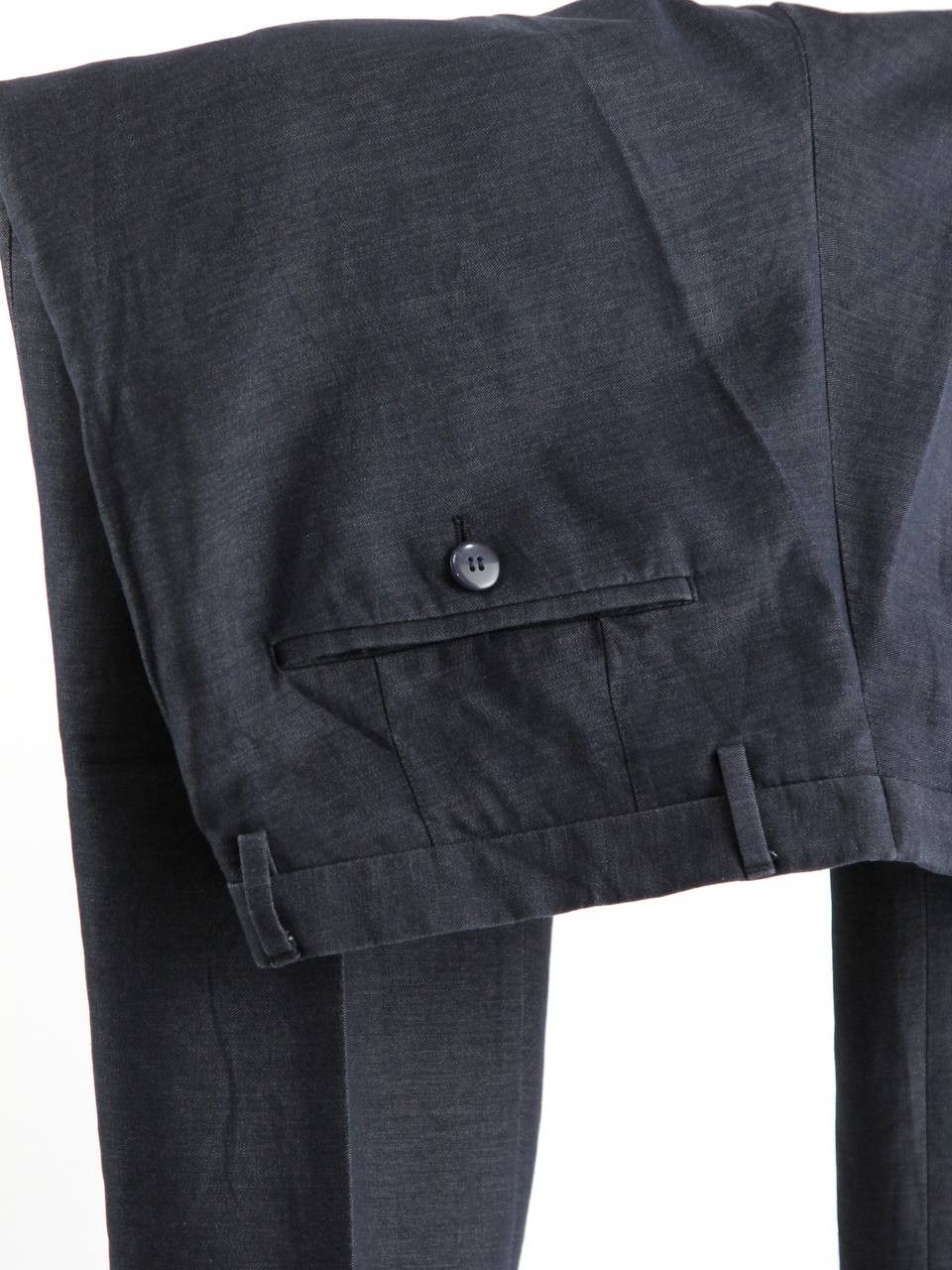 Hugo Boss HUGO BOSS Blue silk and cotton pants Size 48R - 3 Thumbnail