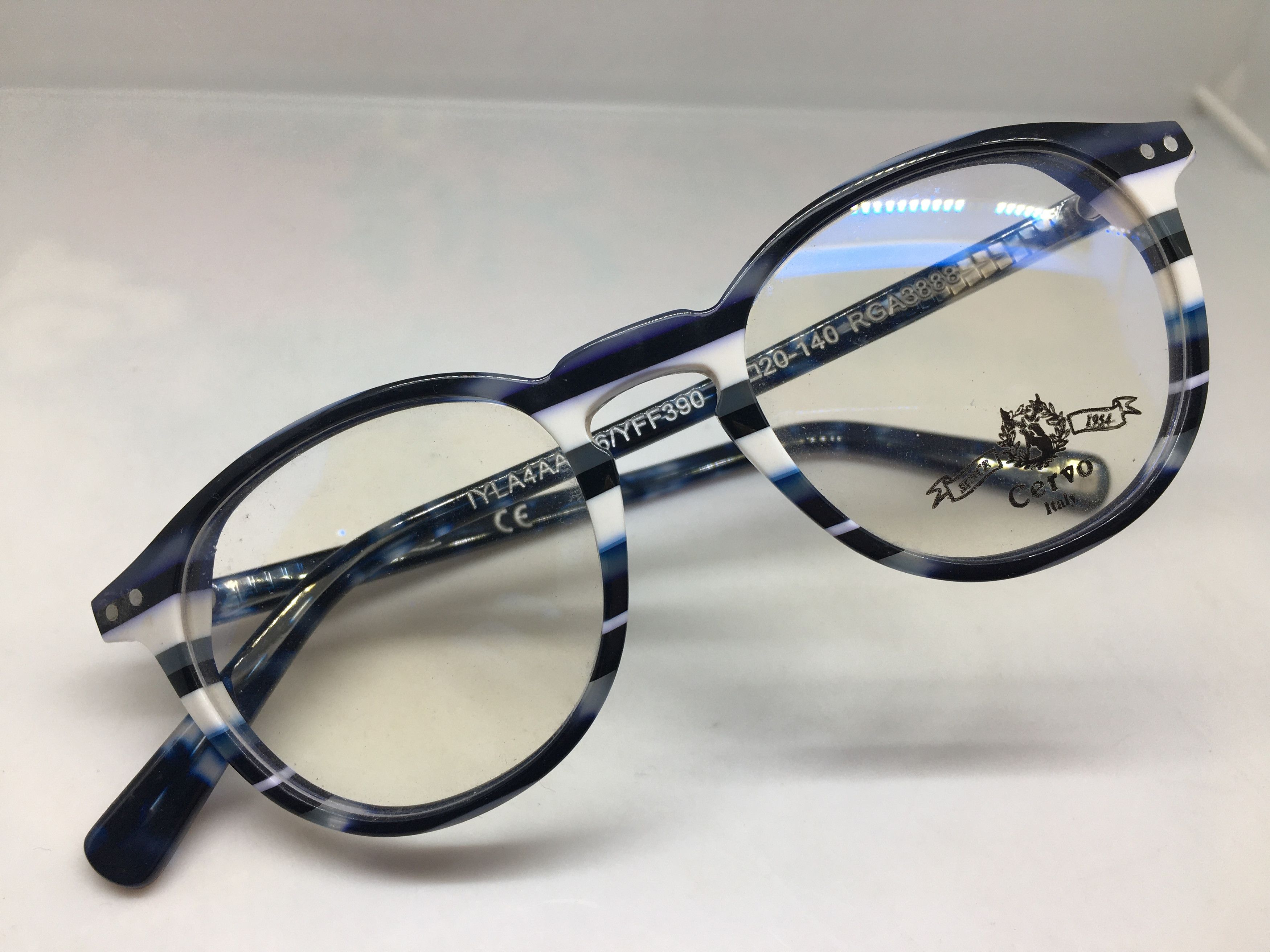 Other EYECRAFT White Blue Keyhole Eyeglasses Frame Size ONE SIZE - 5 Thumbnail