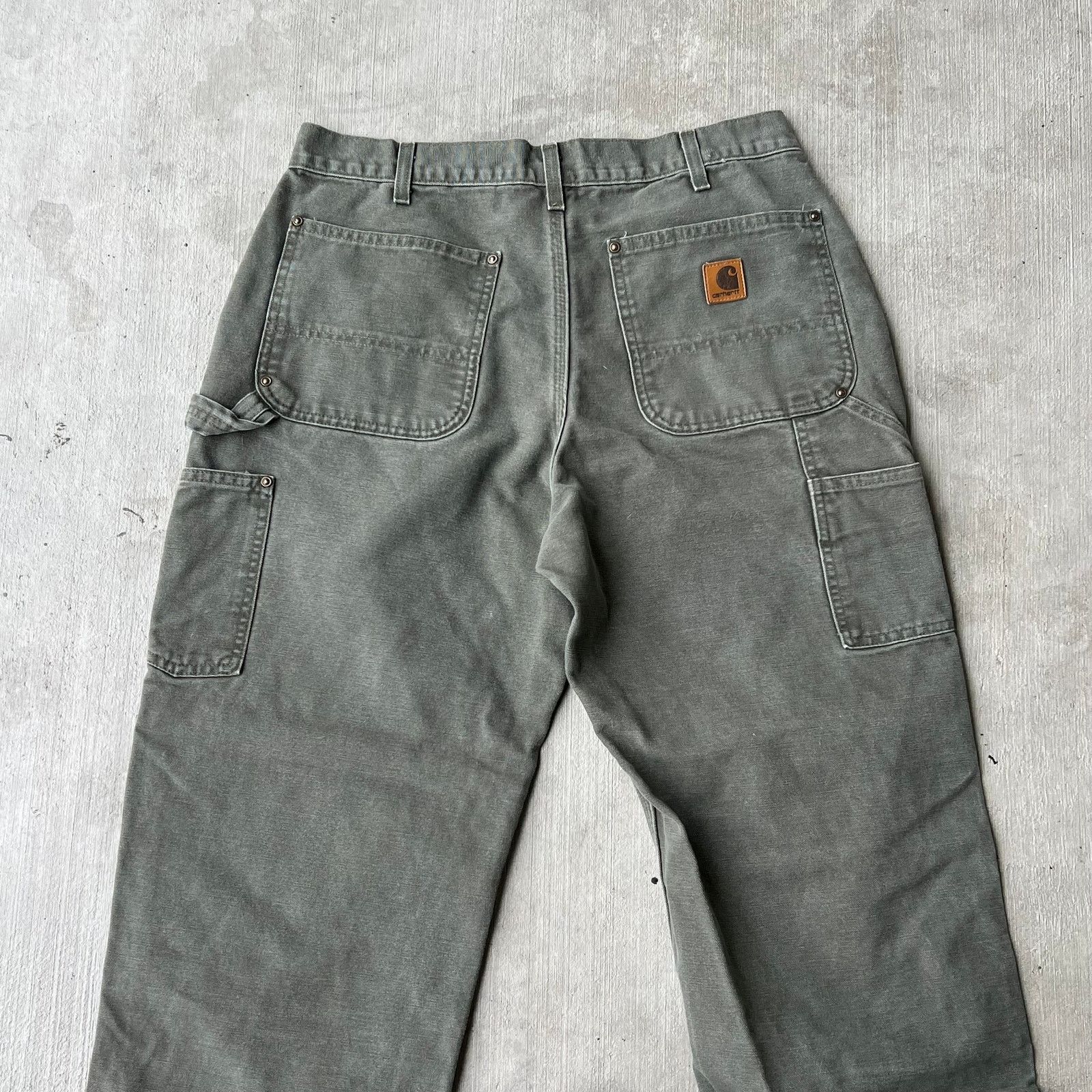 Carhartt × Vintage Carhartt green double knee work wear carpenter pants Size US 32 / EU 48 - 6 Thumbnail