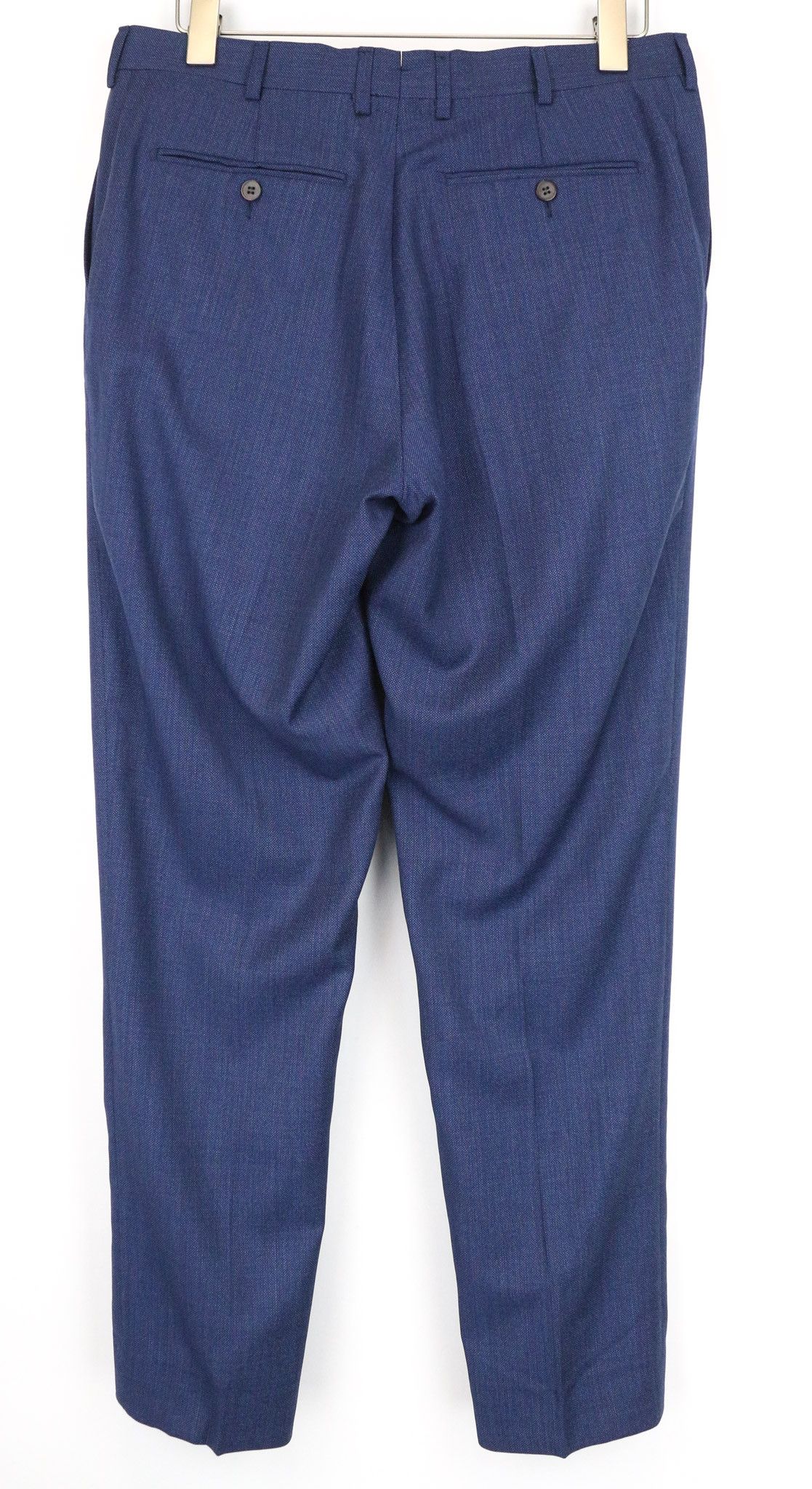 Suitsupply BRESCIA UK42 Blue Pleated Formal Trousers 75190 Size 42R - 2 Thumbnail
