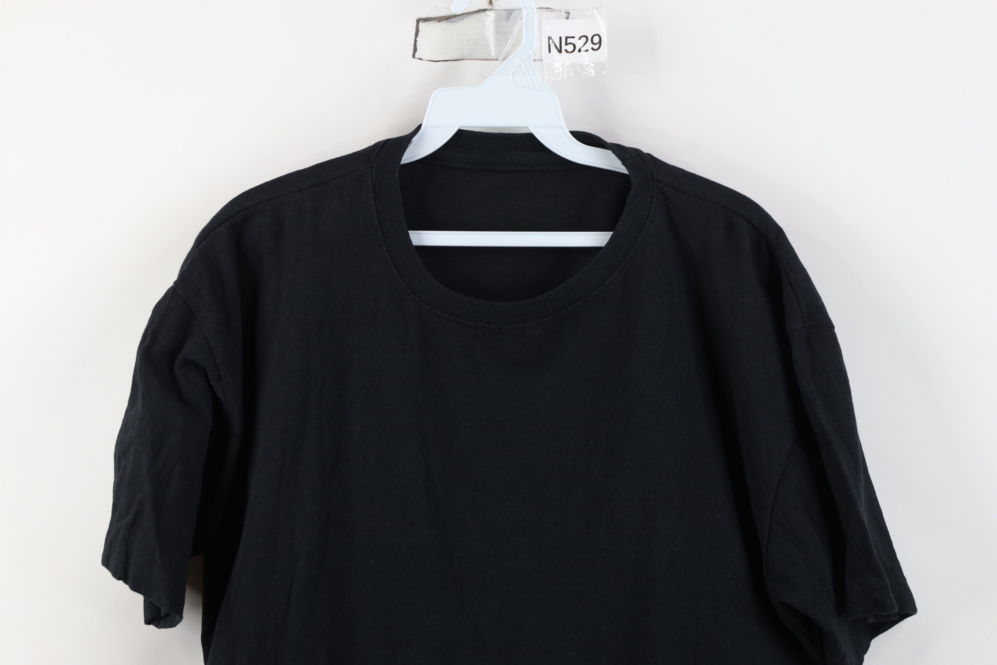 Vintage Vintage 90s Y2K Streetwear Cotton Short Sleeve T-Shirt Black Size US L / EU 52-54 / 3 - 2 Thumbnail