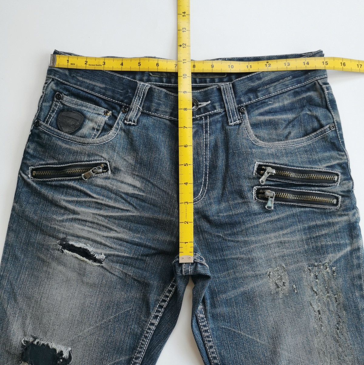 Seditionaries Apestein Bondage Zipper Button Distressed Jeans Size US 30 / EU 46 - 11 Thumbnail
