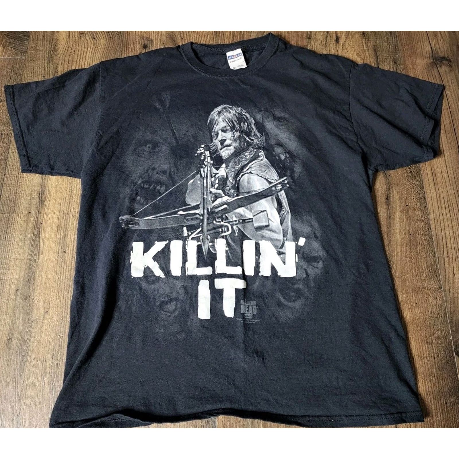 Jerzees Mens L The Walking Dead 2014 Daryl Dixon Killin It T Shirt Horror TV Show Shirt Size US L / EU 52-54 / 3 - 2 Thumbnail