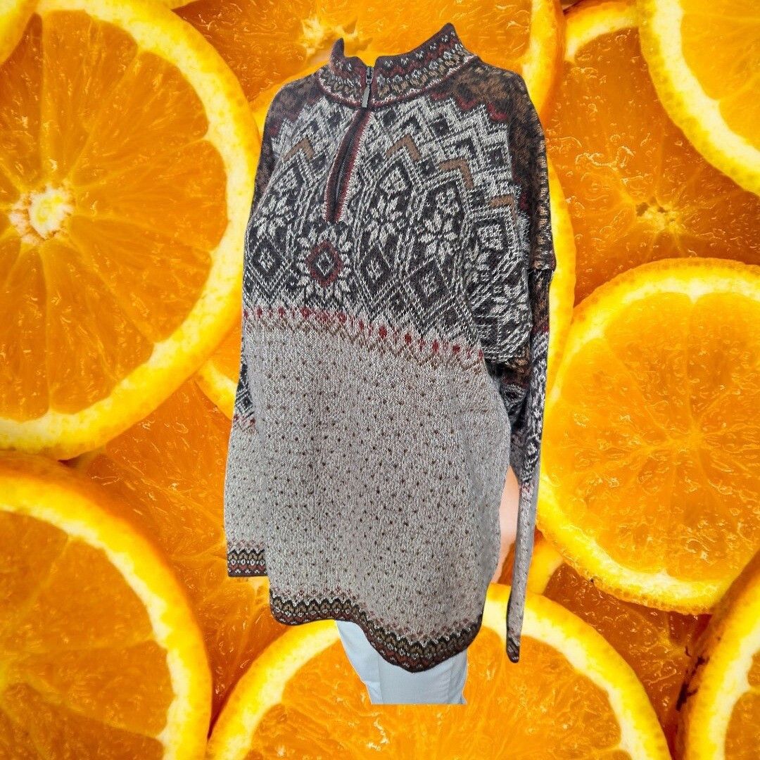 Other Intiwara Alpaca Sweater Fair Isle 1/4 Zip Pullover Knitwear Size US XL / EU 56 / 4 - 9 Thumbnail