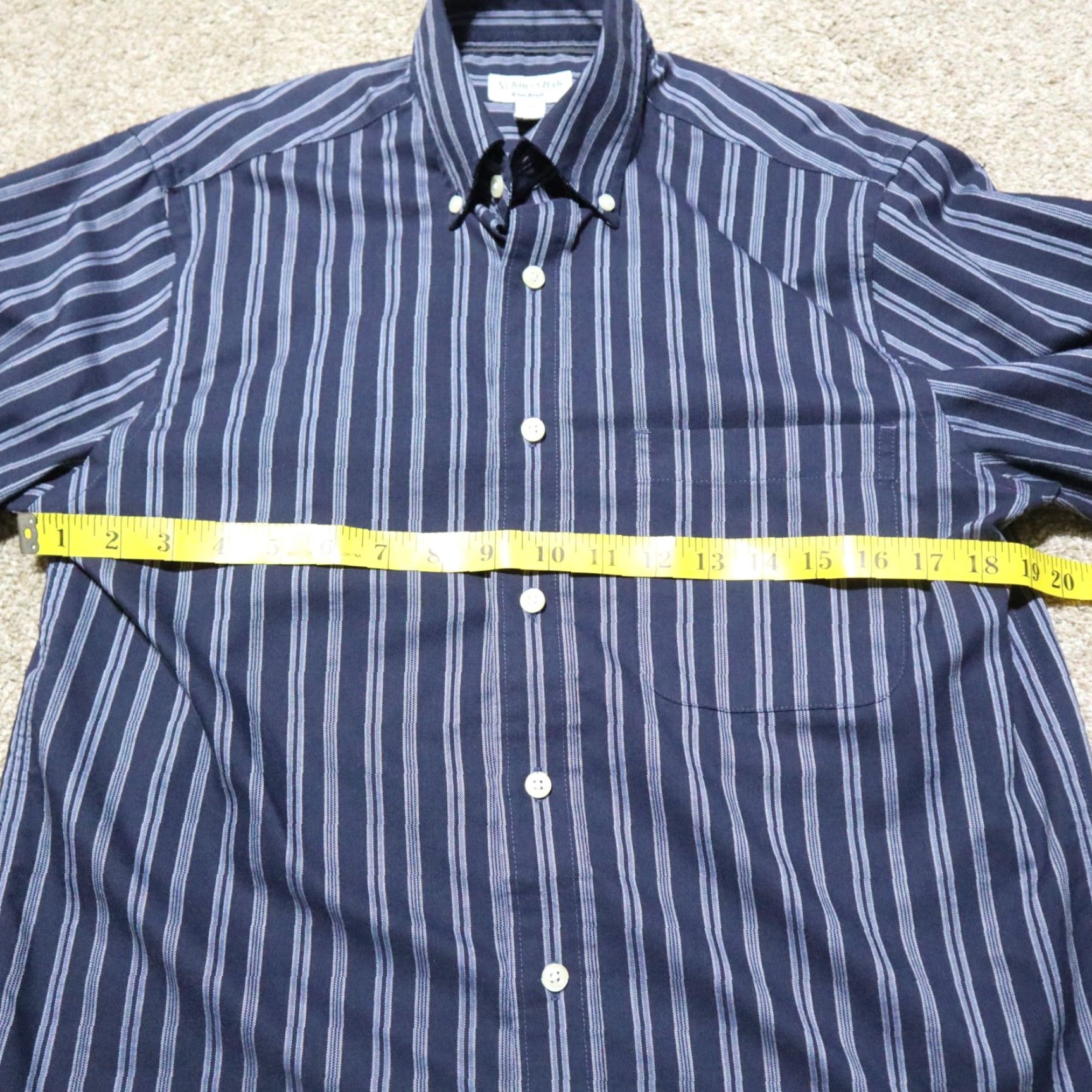 Vintage St. John's Bay Shirt Button-Down Long Sleeve Blue Size S Men’s Regular Cotton Blend Plaid Shirt Shirt Vintage No N/A Size US S / EU 44-46 / 1 - 4 Thumbnail