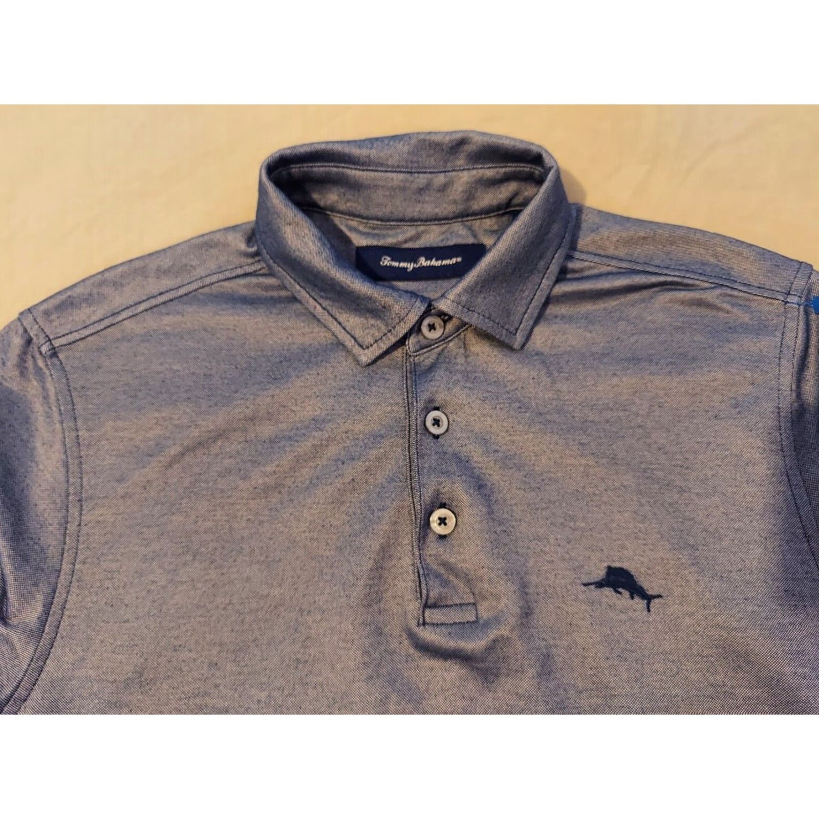 Tommy Bahama VINTAGE Tommy Bahama Polo Shirt Women S Small Blue Cotton Polo Shirt Women S Blue Cotton Size S / US 4 / IT 40 - 4 Thumbnail