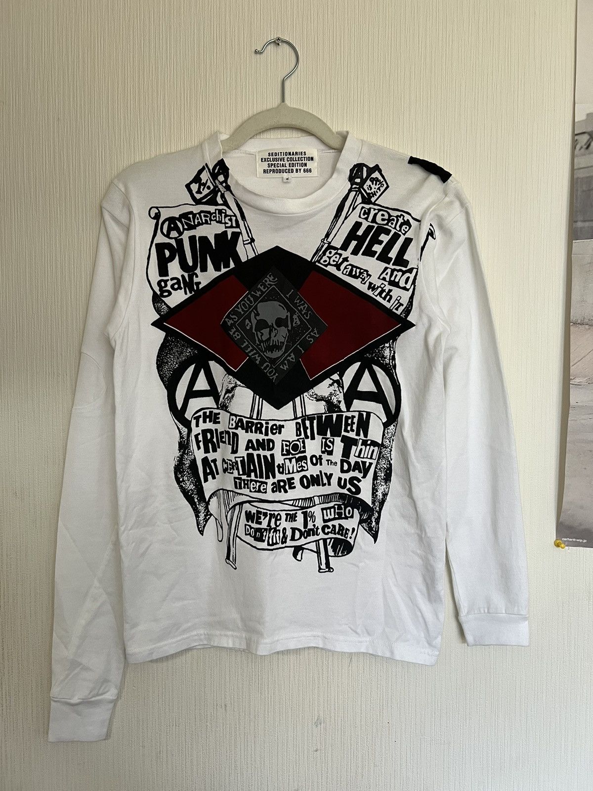 A.F.F.A. Vintage 1980s AFFA Seditionaries Anarchy Punk Muslin Sweater Size US S / EU 44-46 / 1 - 3 Thumbnail