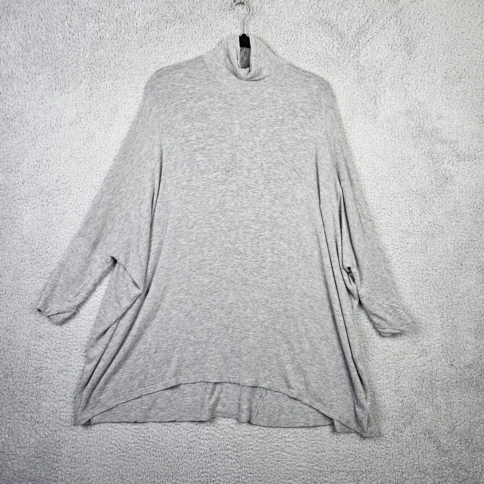 Vintage WE THE FREE Women’s Gray Oversized Turtleneck Tunic T-Shirt Size S 3/4 Sleeve Size S / US 4 / IT 40 - 2 Thumbnail
