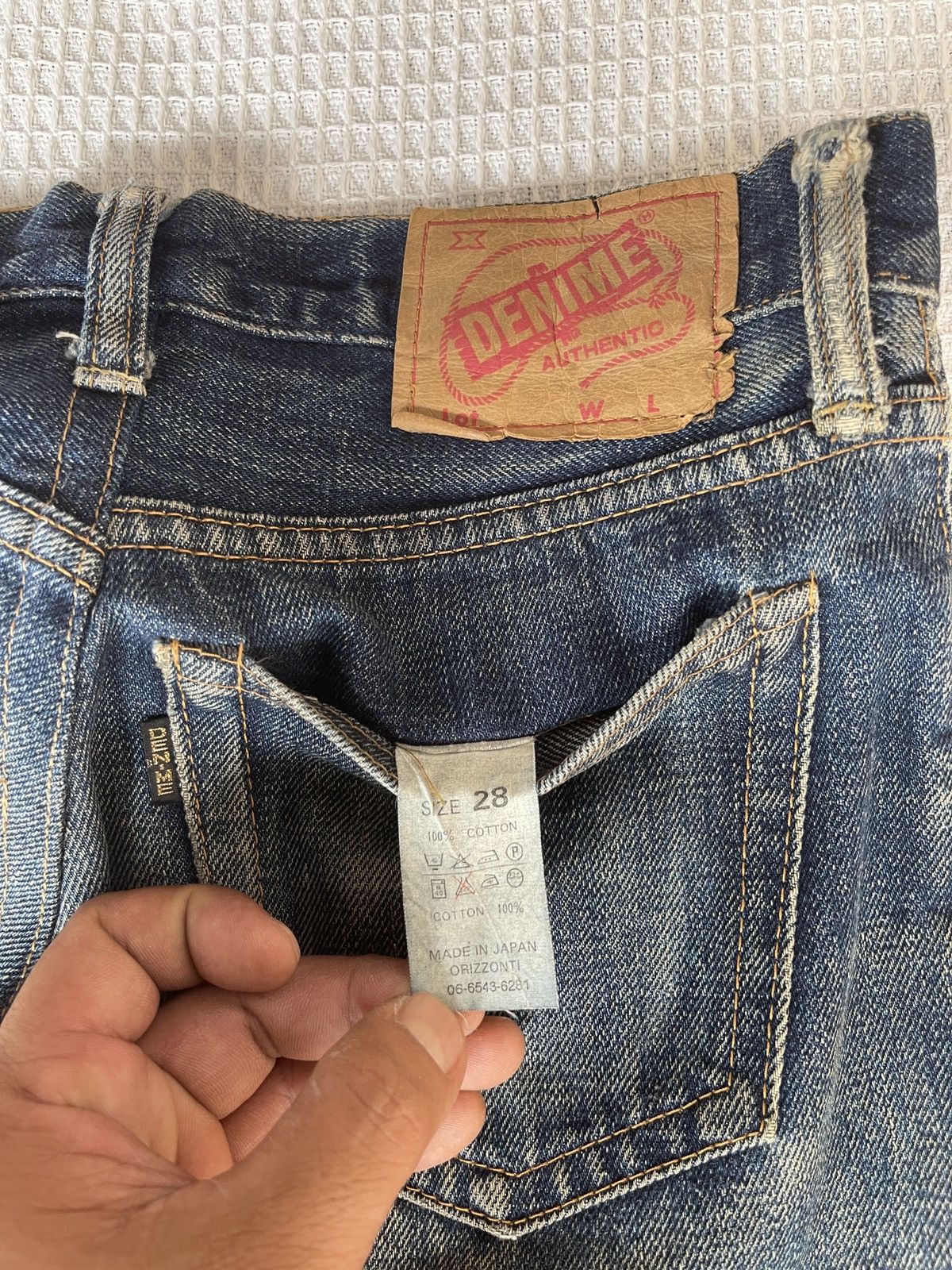 Denime Rare🔥Vintage DENIME Japan Selvedge Jeans Size US 28 / EU 44 - 10 Thumbnail