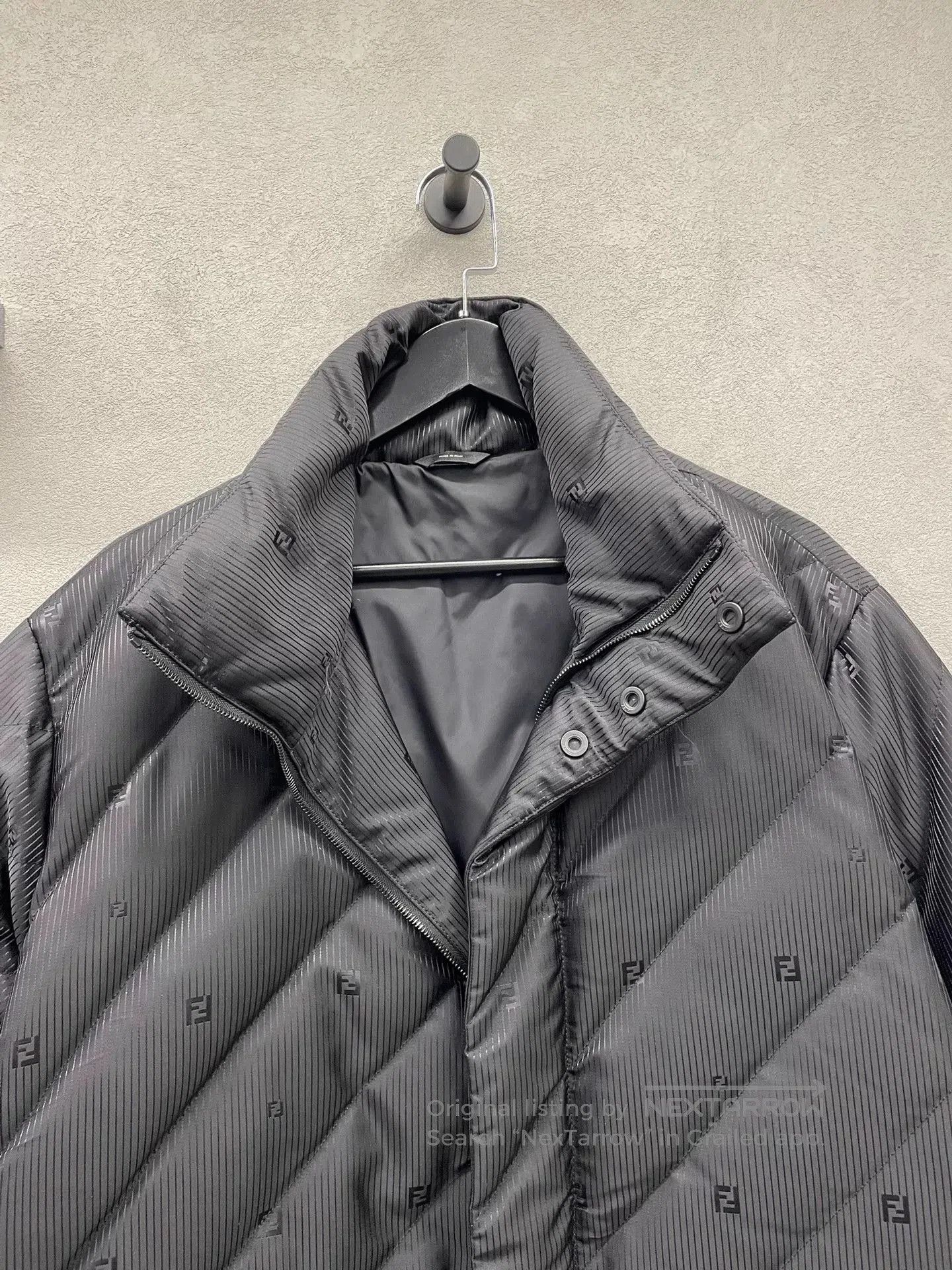 Fendi Fendi Striped Black Down Jacket. Size US L / EU 52-54 / 3 - 3 Thumbnail