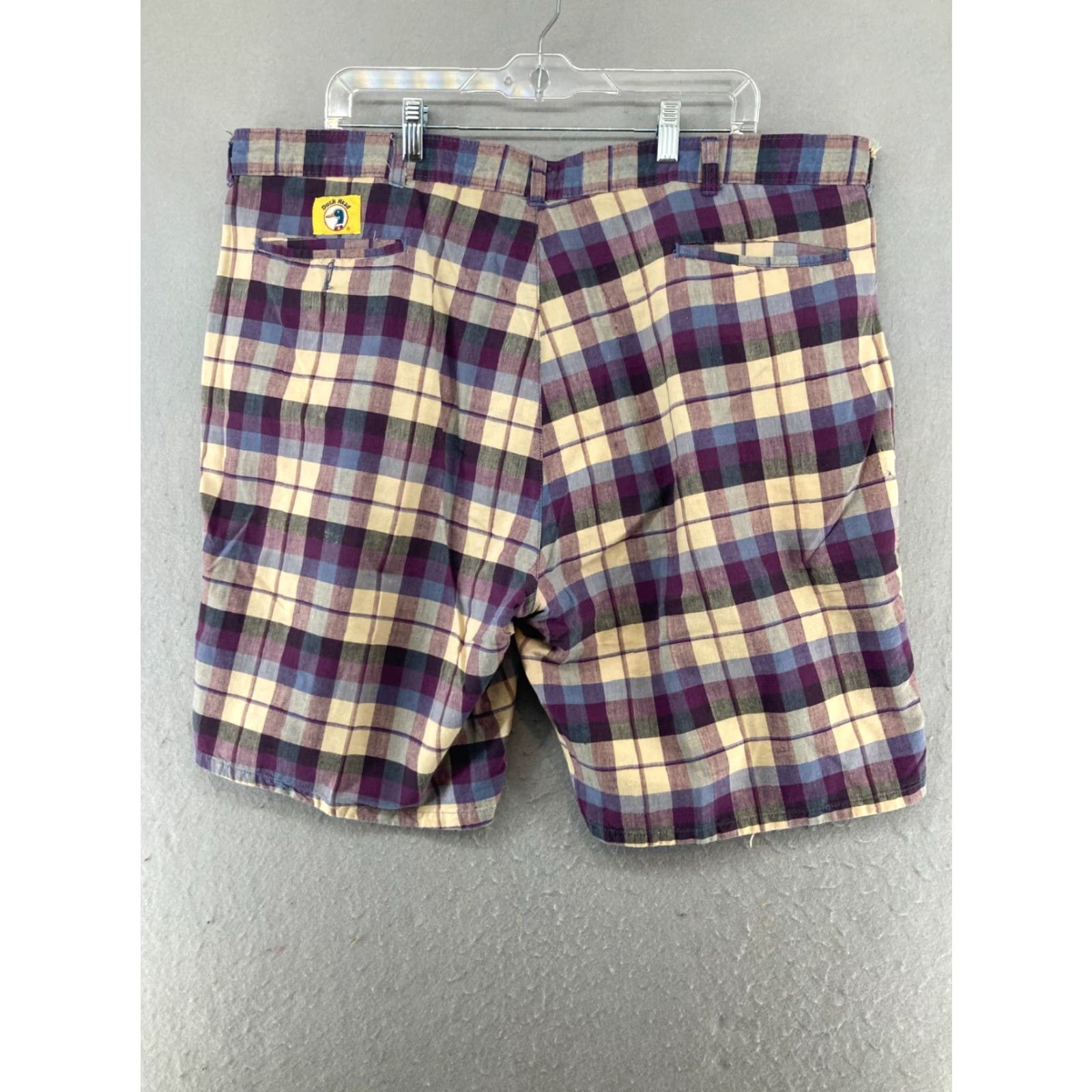 Vintage Duck Head Men's Shorts 42 Plaid Canvas Chino Casual Slim Mid 90s American Mens Size US 42 / EU 58 - 6 Thumbnail