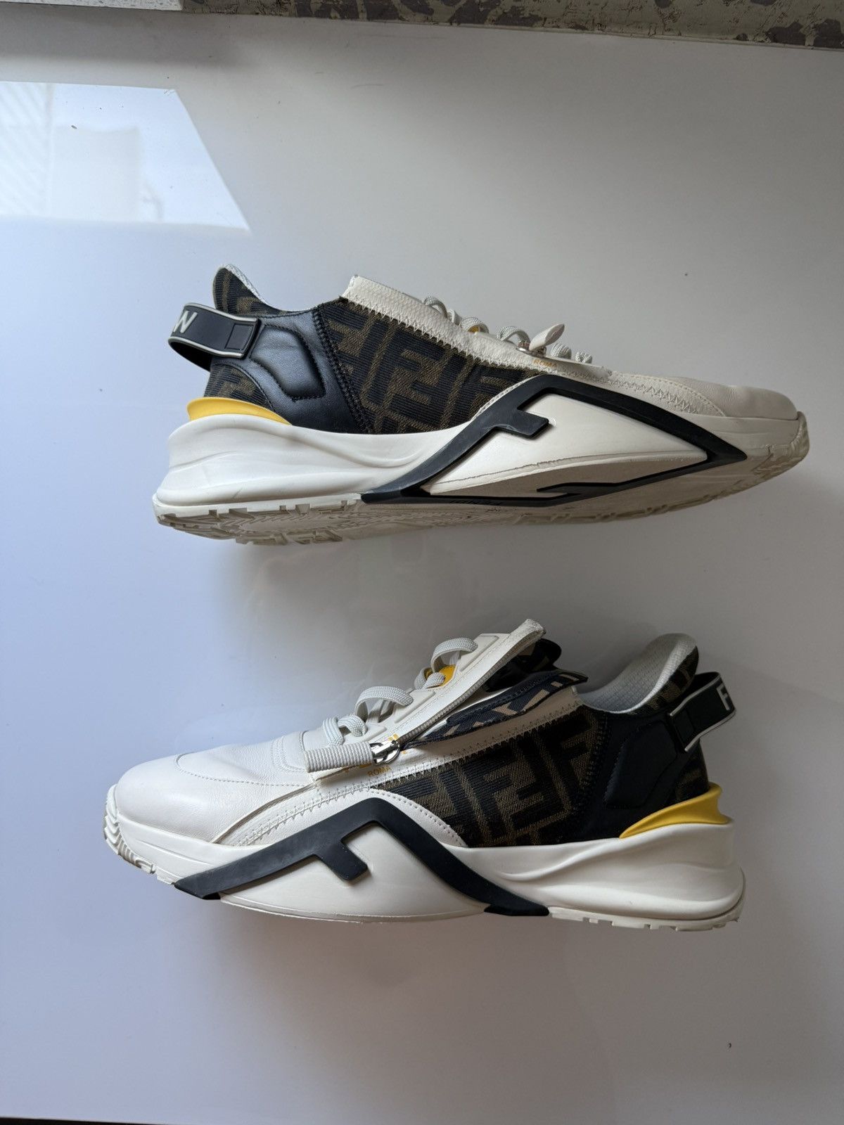Fendi Men's FF Flow Mid-Top Sneakers Size US 10 / EU 43 - 1 Thumbnail