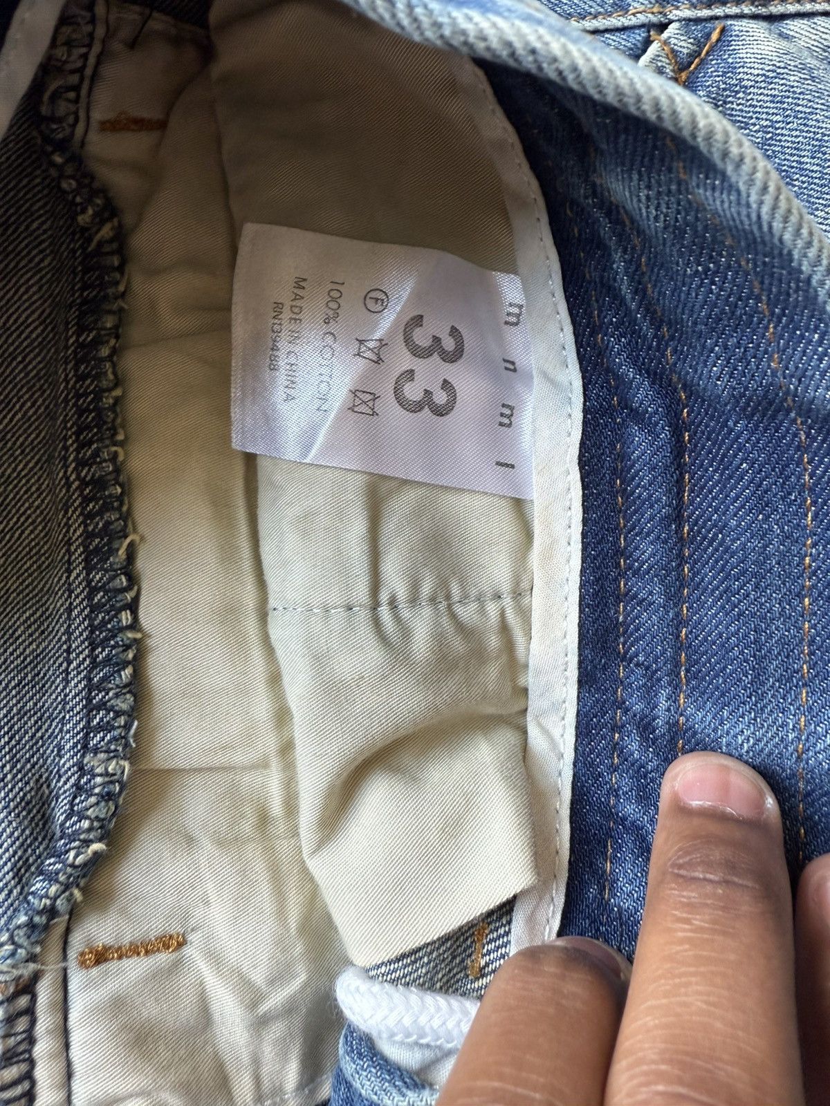 MNML Mnml blue cargo “Front Pocket” denim Size US 33 - 3 Thumbnail