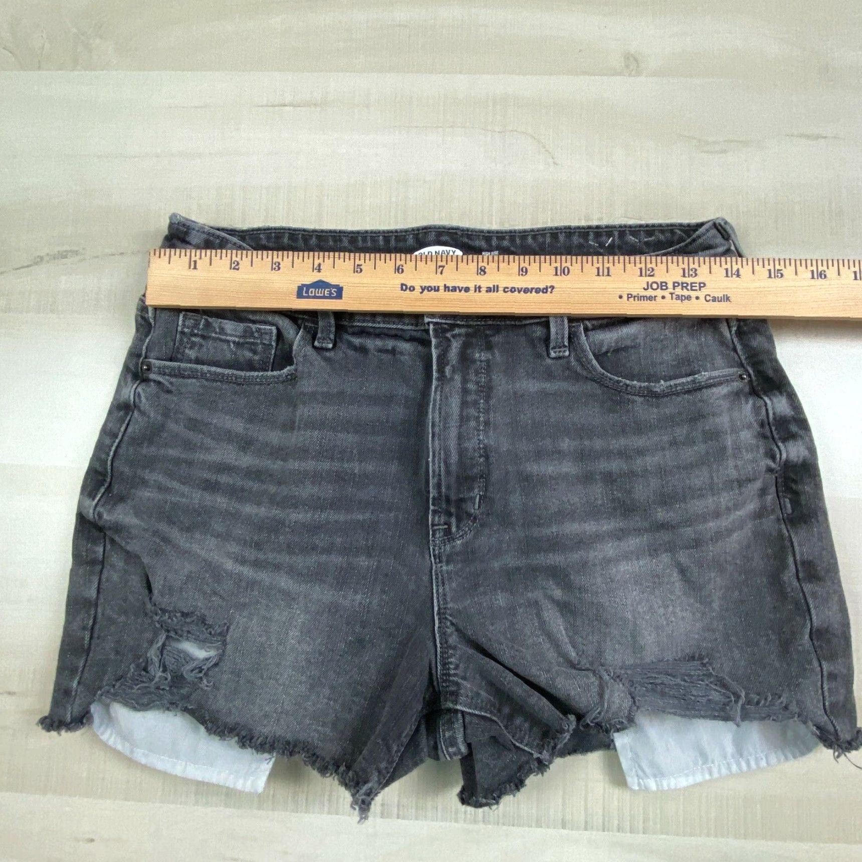 Old Navy Old Navy Womens Denim Shorts 8 Faded Black High Rise Distressed Cut Offs NWOT Size 28" / US 6 / IT 42 - 7 Thumbnail
