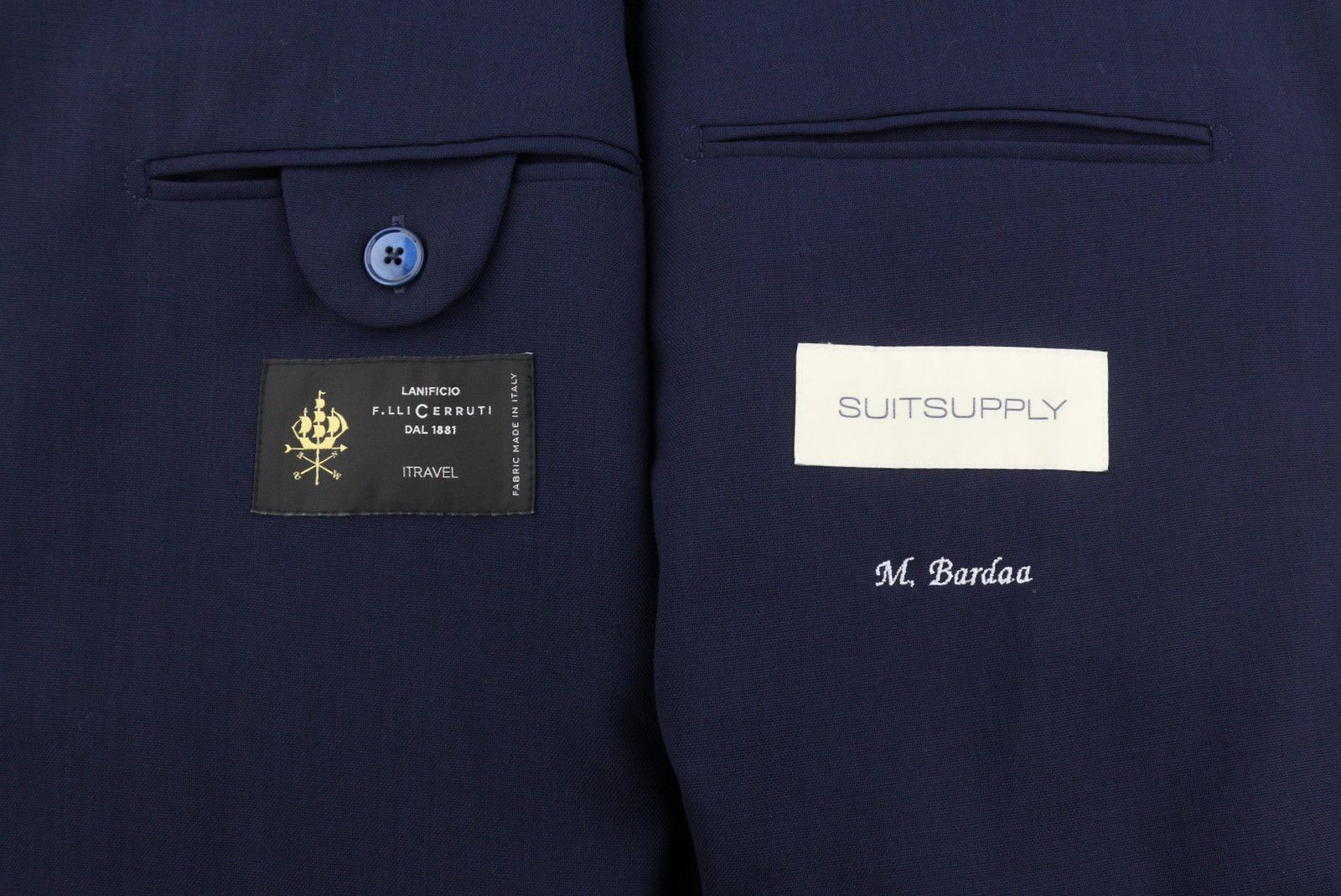 Suitsupply LA SPALLA SOHO UK44R / W36 Blue Wool Suit 88187 Size 44R - 9 Thumbnail