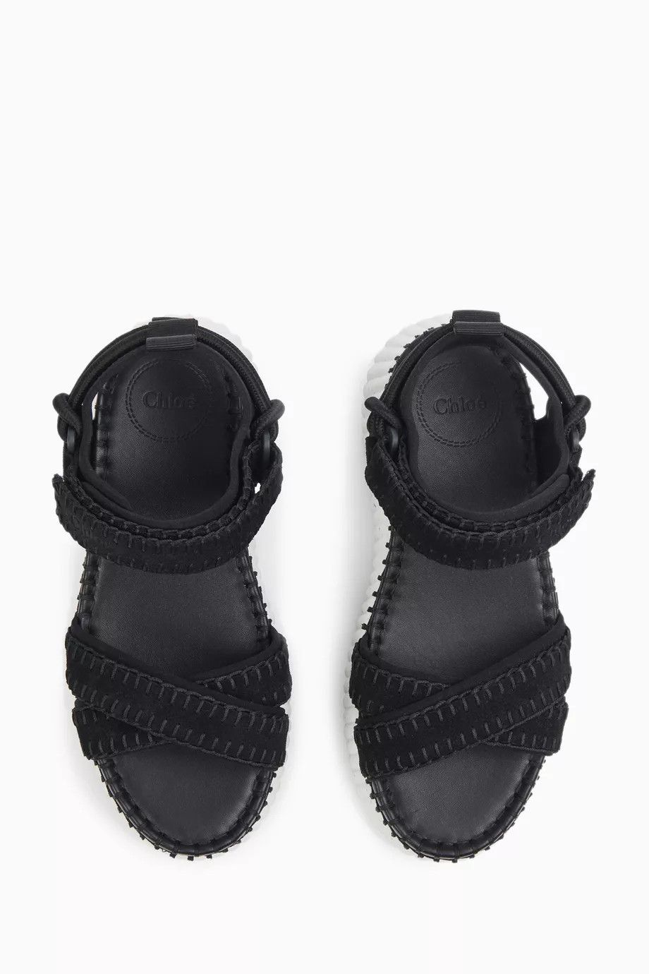 Chloe oc11z0525 Nama Wedge Sandals in Black Size US 8 / IT 38 - 4 Thumbnail