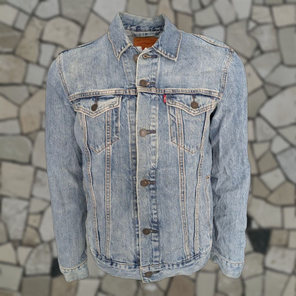 Levi's Levi’s Trucker Denim Jacket M Medium Blue Vintage 100% Cotton Red Tab USA Jacket Mens Vintage USA 90s 00s Size US M / EU 48-50 / 2 - 1 Thumbnail