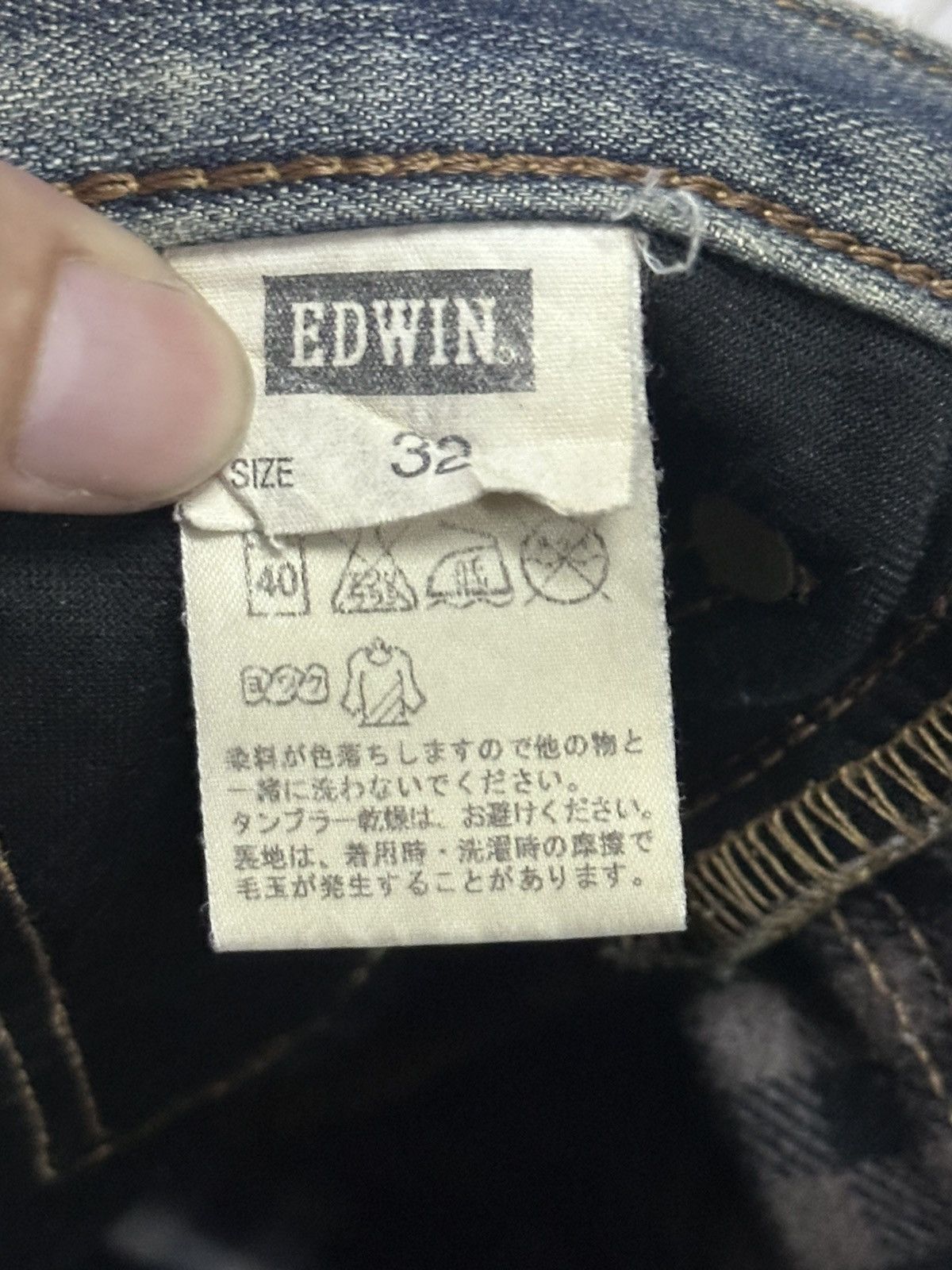 Edwin Edwin Vintage Distressed Straight Loose With Faded Wash Size US 33 - 8 Thumbnail