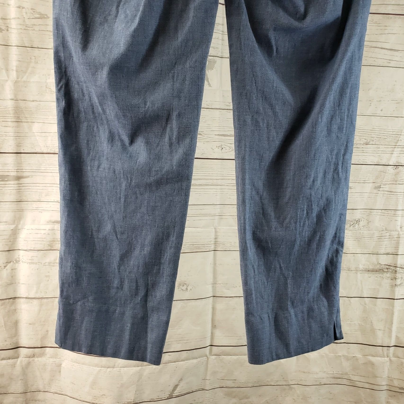 Loft Ann Taylor LOFT Womens Riviera Crop Pants Sz 0 Curvy Blue Mid Rise Cotton Blend Size 25" / US 0 / IT 36 - 5 Thumbnail