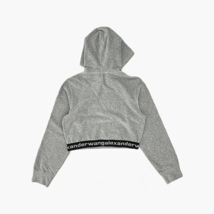 Alexander Wang Alexander Wang Logo Print Cropped Hoodie - Size L / US 10 / IT 46 - 3 Thumbnail