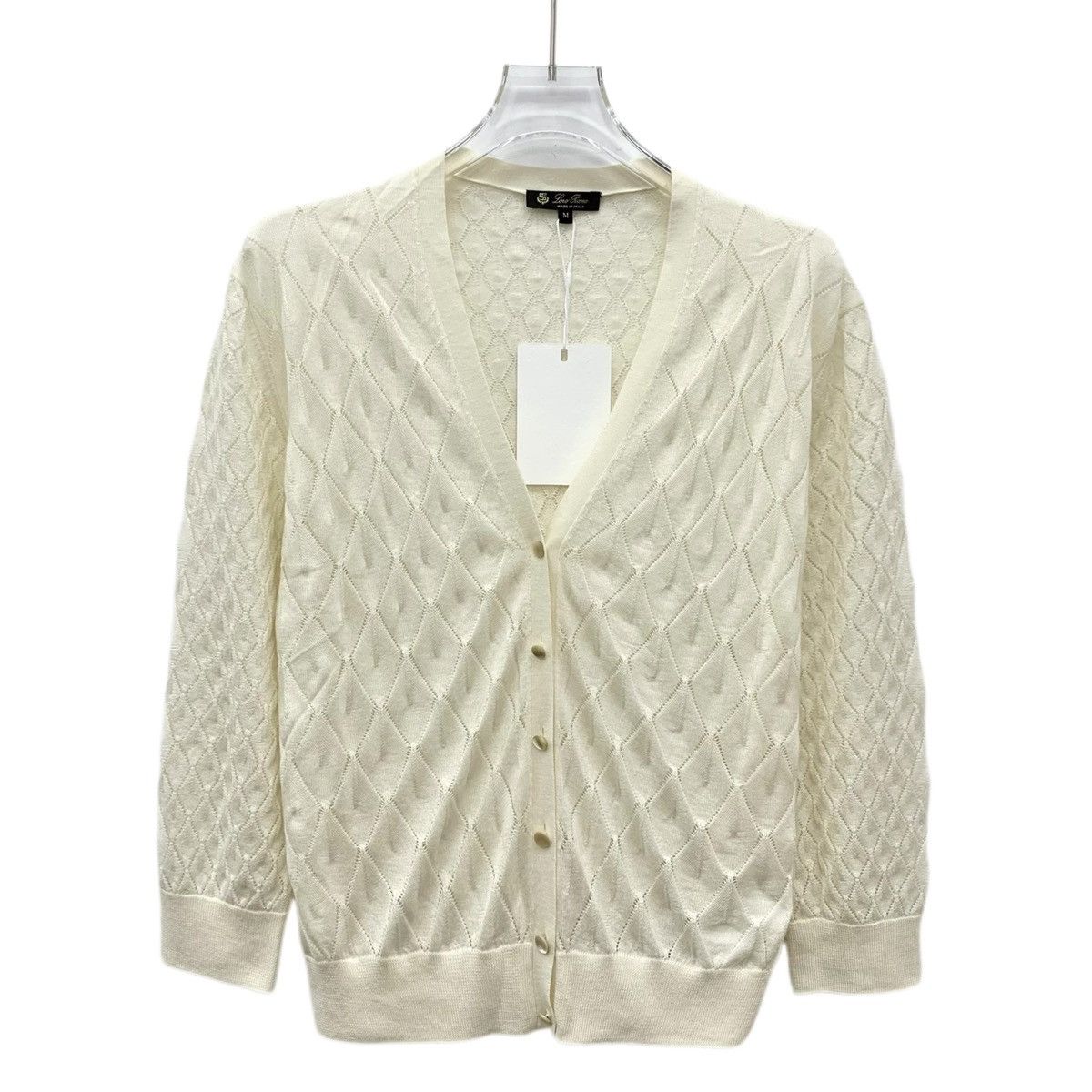 Loro Piana Loro Piana Beige Cashmere & Silk Blend Knit Cardigan K26WX Size M / US 6-8 / IT 42-44 - 1 Thumbnail