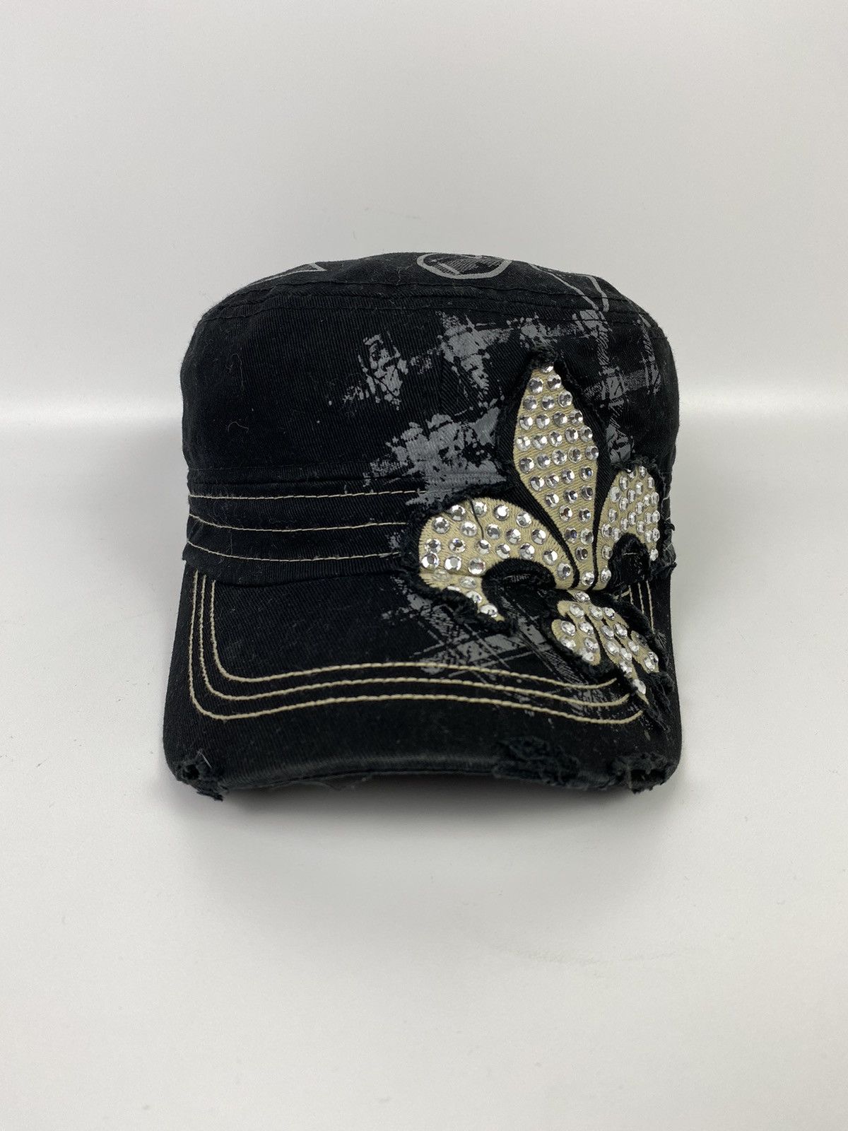If Six Was Nine × Japanese Brand × Le Grande Bleu (L.G.B.) BINDINGOFFER💥 leader rhinestone cadet commando hat Size ONE SIZE - 4 Thumbnail
