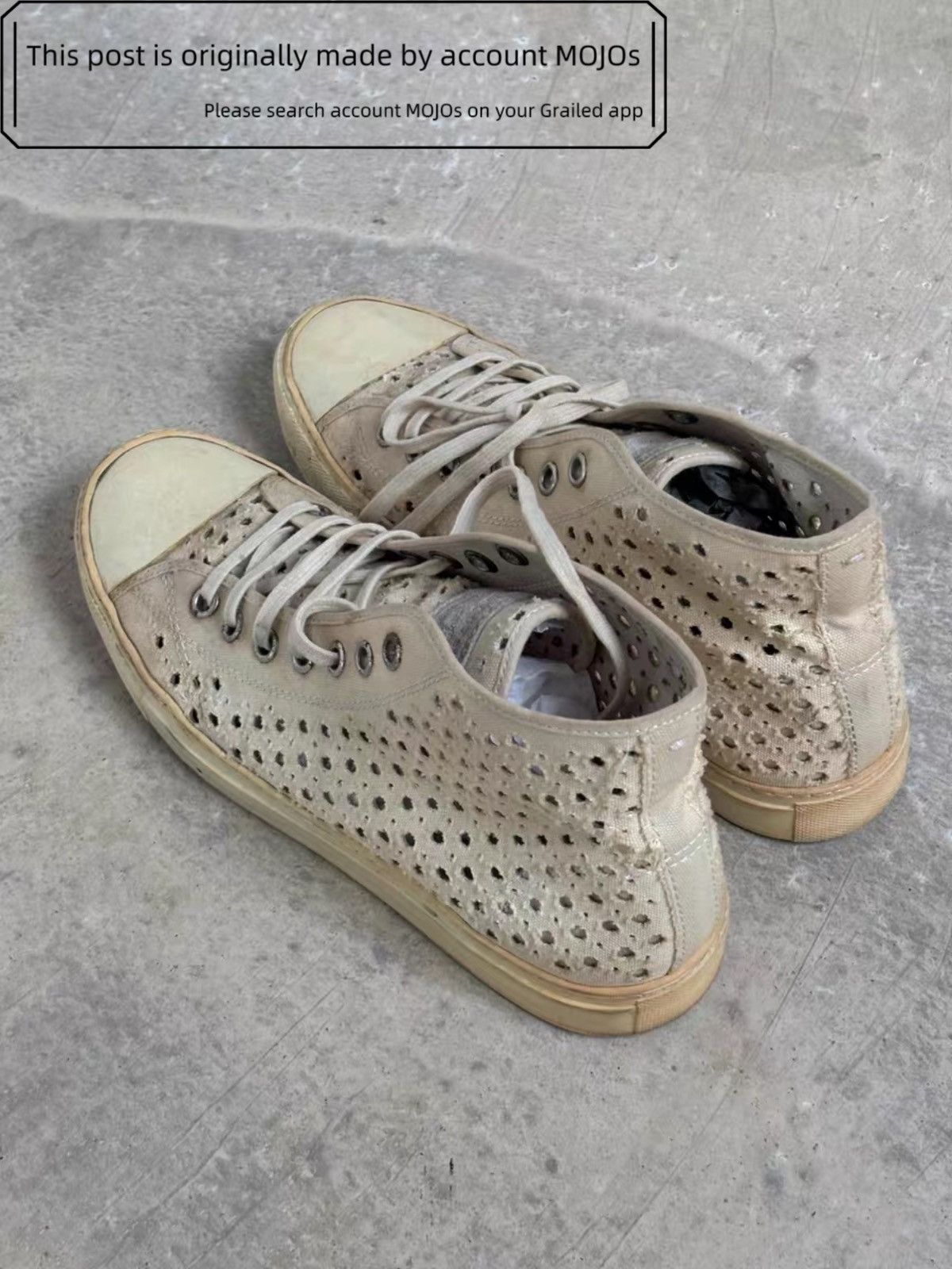 Maison Margiela Sz 43 Maison Margiela 00s Distressed Hole Hi-top mojos181 Size US 10 / EU 43 - 3 Thumbnail