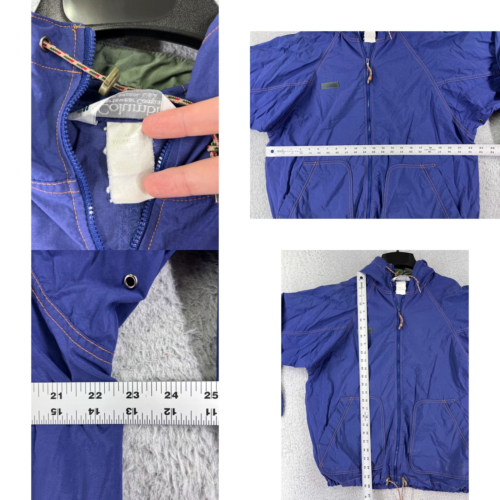 Vintage VINTAGE Columbia Jacket Women Medium Purple Full Zip Hooded Nylon Shell Pockets Size M / US 6-8 / IT 42-44 - 8 Thumbnail