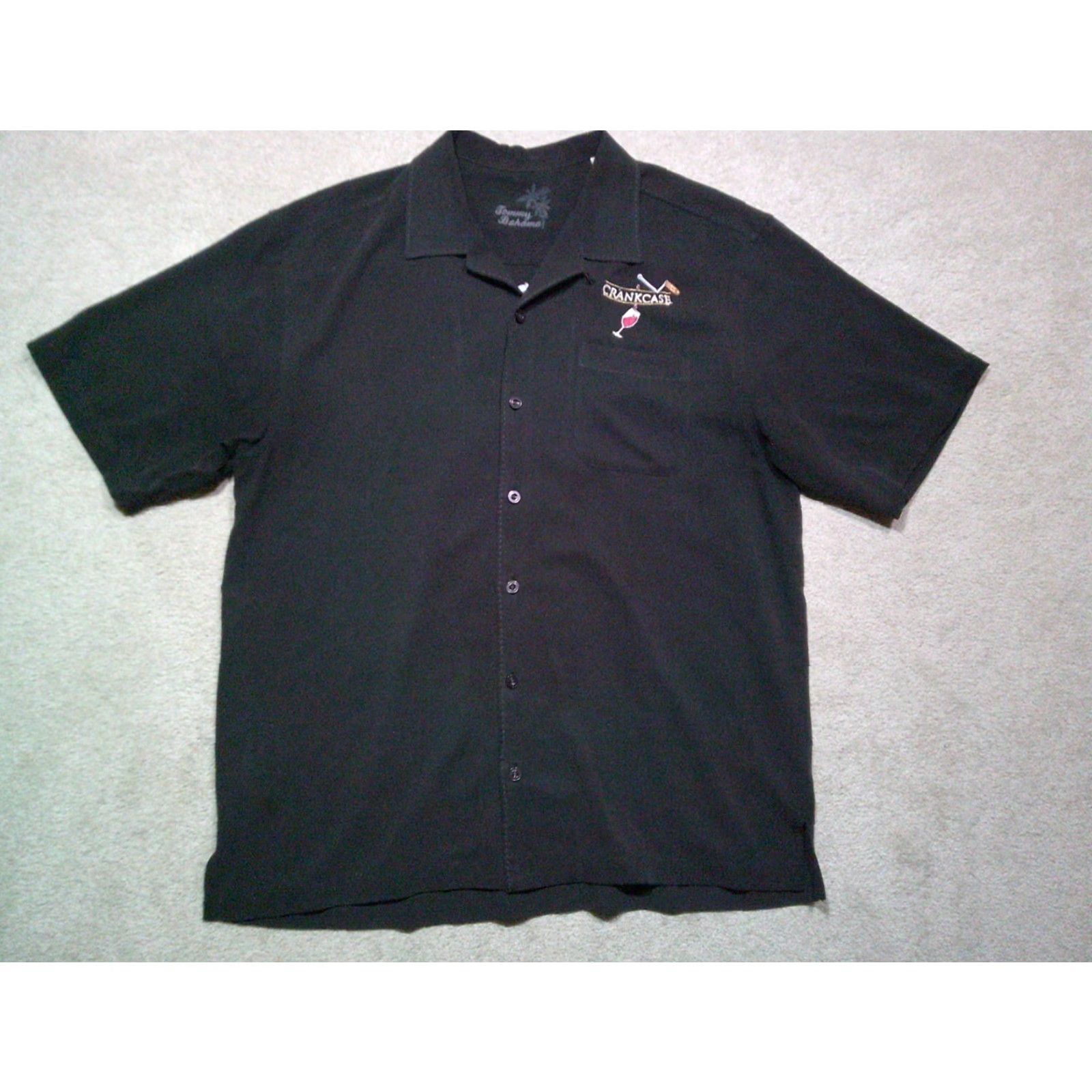 Tommy Bahama Tommy Bahama Button-Up Silk Shirt Mens Large Black Embroidered Camp Loop Collar Shirt Size US L / EU 52-54 / 3 - 2 Thumbnail