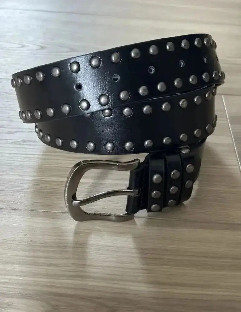 Japanese Brand Rock Studded Belt (black) Size 32 - 5 Thumbnail