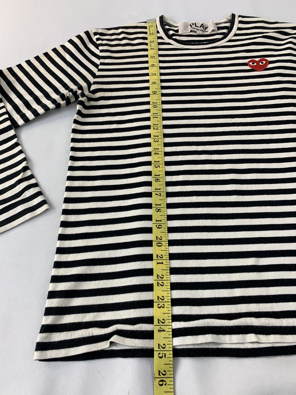 Comme des Garcons PLAY Comme Des Garcon Play Striped Longsleeve Tee Tshirt Size M / US 6-8 / IT 42-44 - 9 Thumbnail