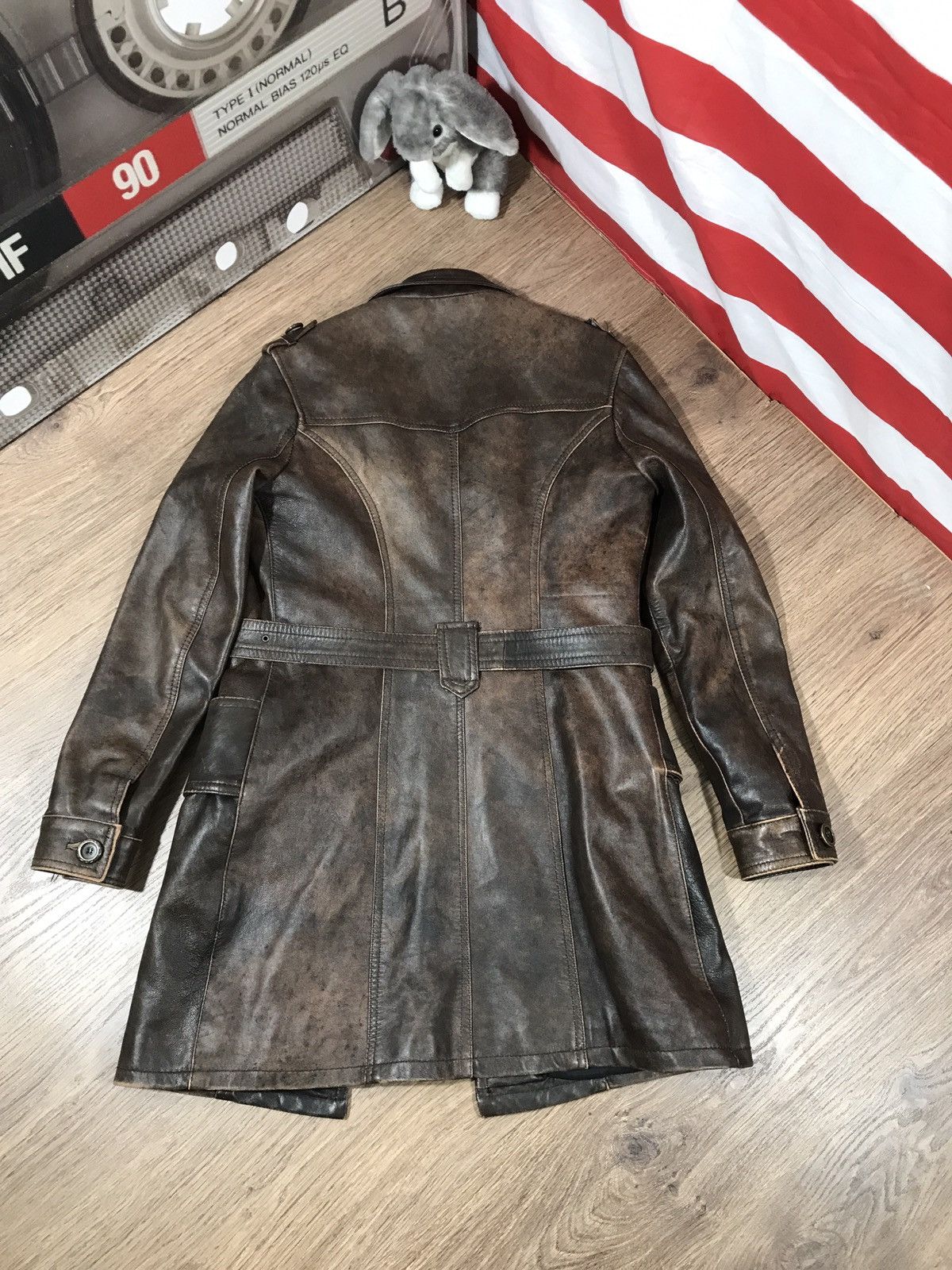 Vintage Vintage Distressed Leather Jacket Italy Size M / US 6-8 / IT 42-44 - 10 Thumbnail
