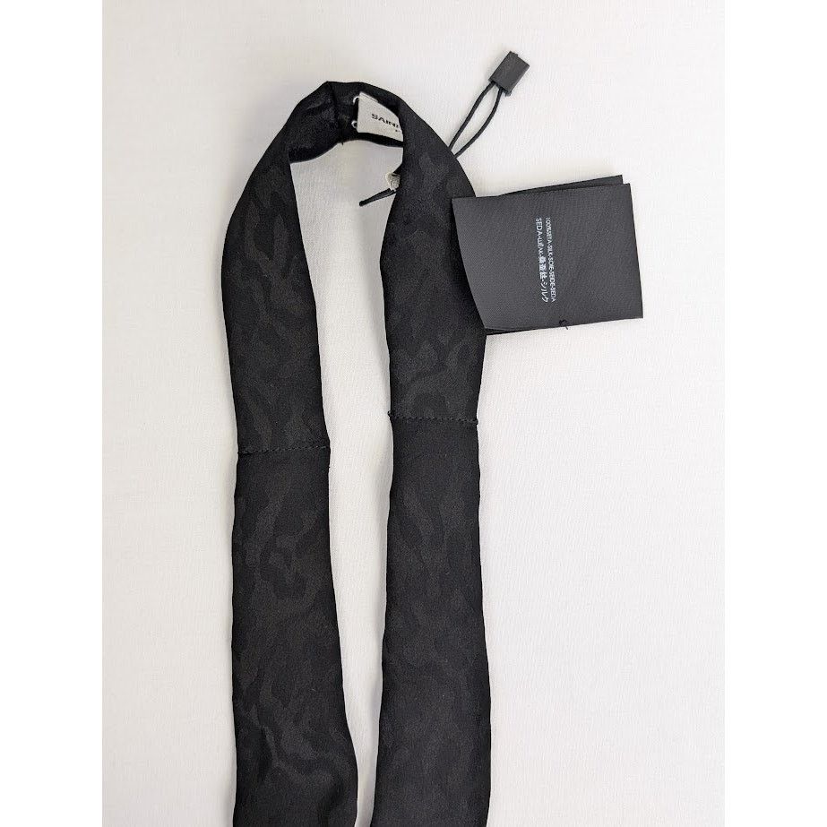 Saint Laurent Paris o1rshd1 Size: L / Silk Jacquard Tie in Black Size ONE SIZE - 3 Thumbnail