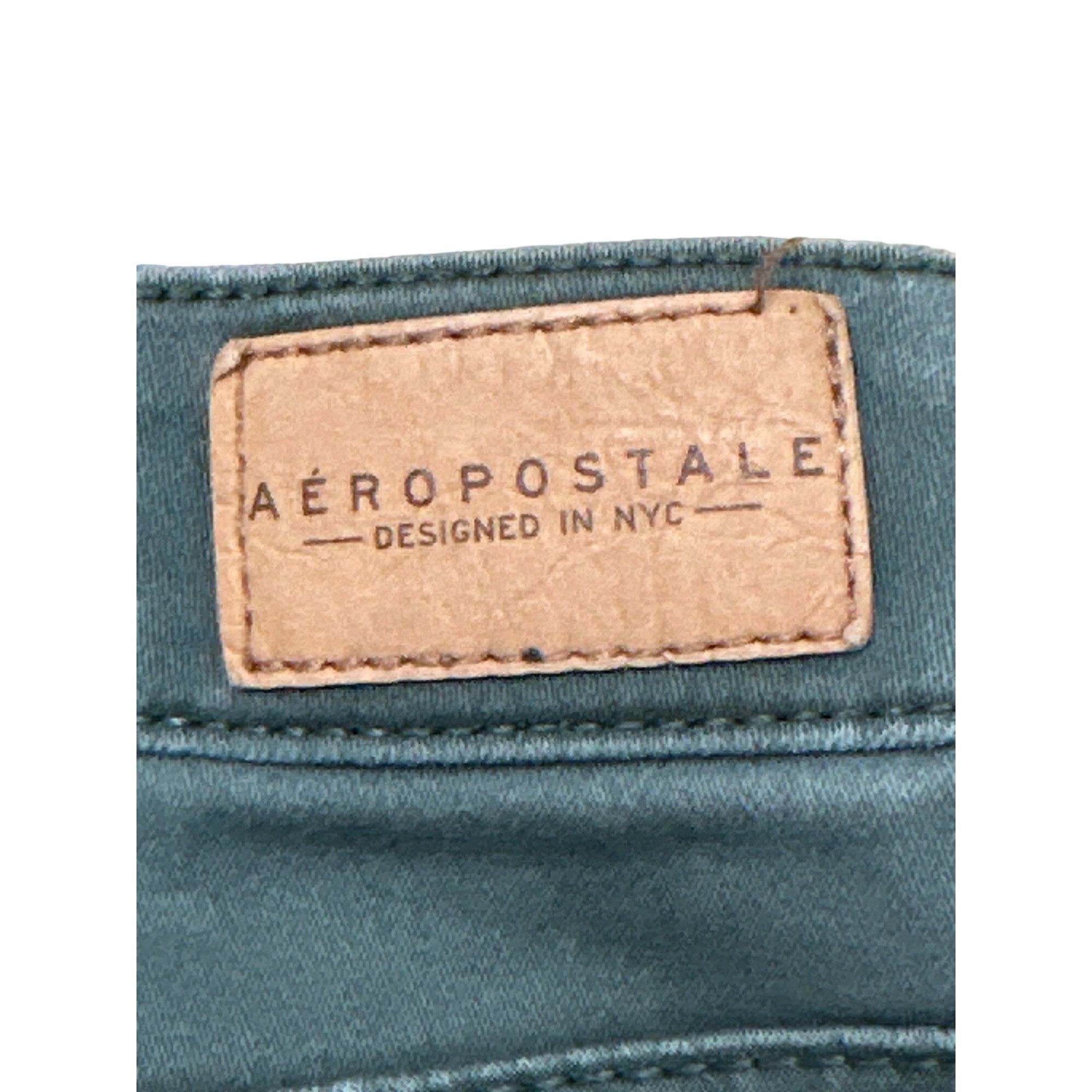Aeropostale Aeropostale Designed in NYC High Waisted Jegging Green Stret Size 28" / US 6 / IT 42 - 6 Thumbnail