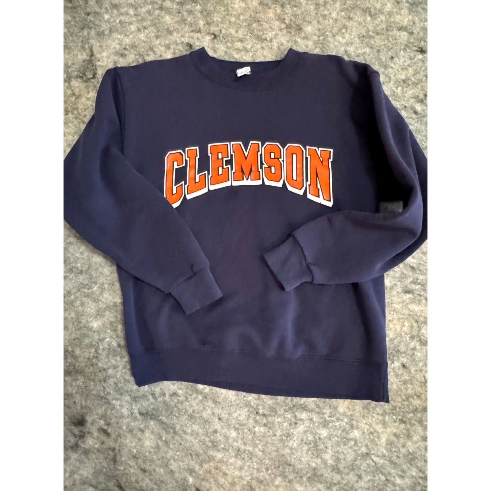 Soffe VINTAGE Clemson Tigers Sweatshirt XL Soffe Heavy Sweats Navy Crewneck Size US XL / EU 56 / 4 - 2 Thumbnail