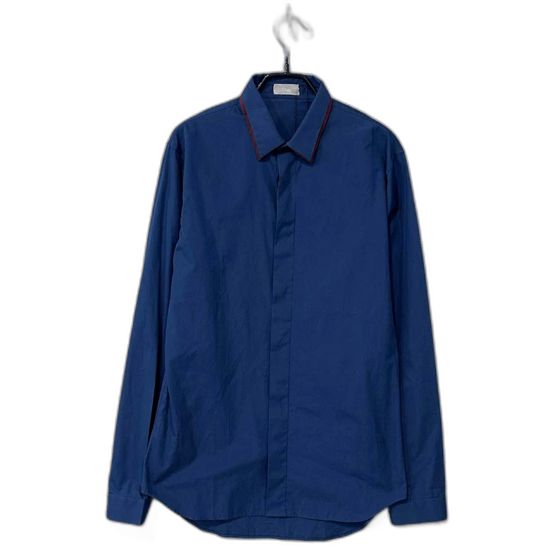 Dior Dior Long Sleeve Shirt in Blue Color Size US M / EU 48-50 / 2 - 1 Thumbnail