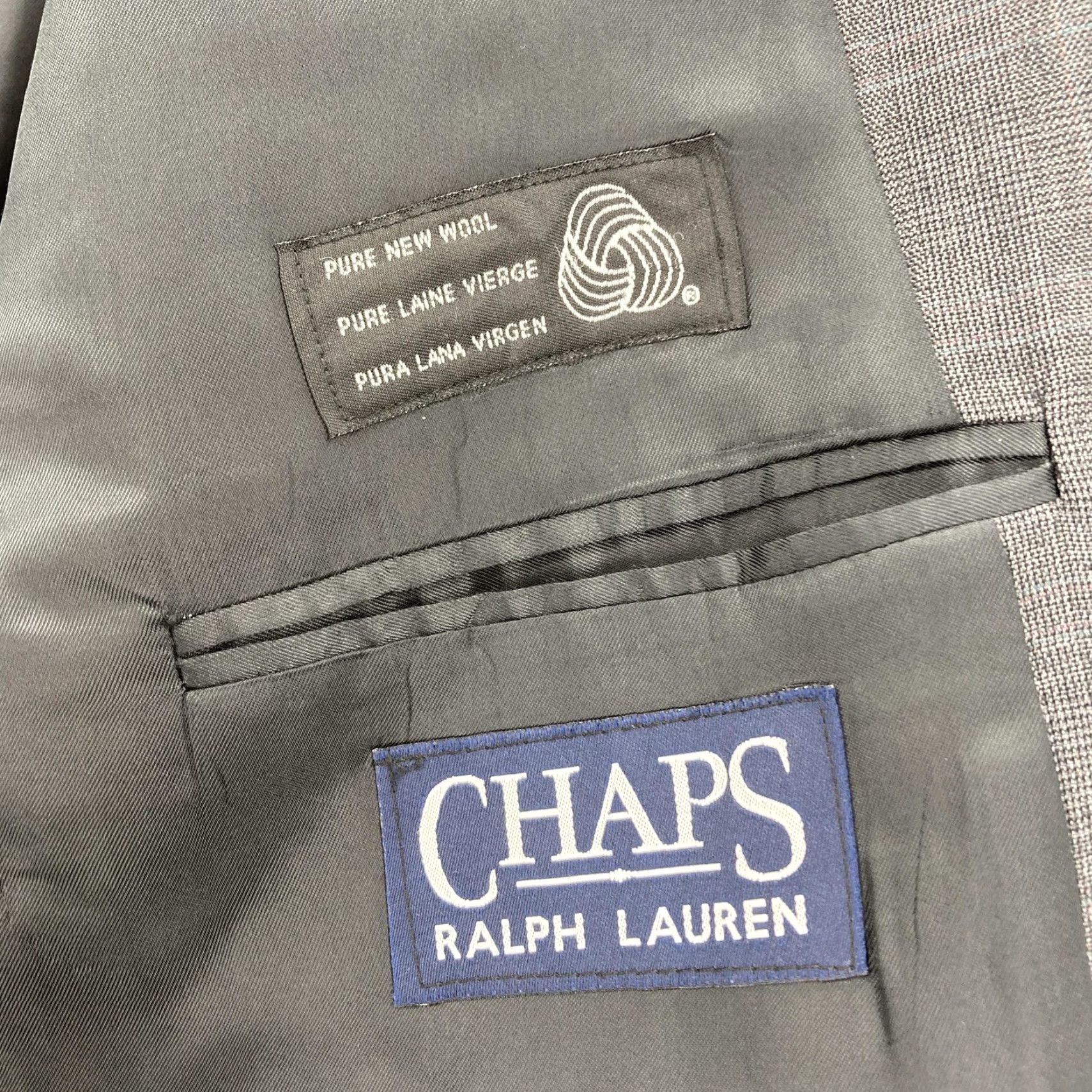 Chaps Chaps Ralph Lauren Sport Coat Blazer Mens 46L Gray Wool Glen Plaid 2 Button Jacket Size 46R - 6 Thumbnail