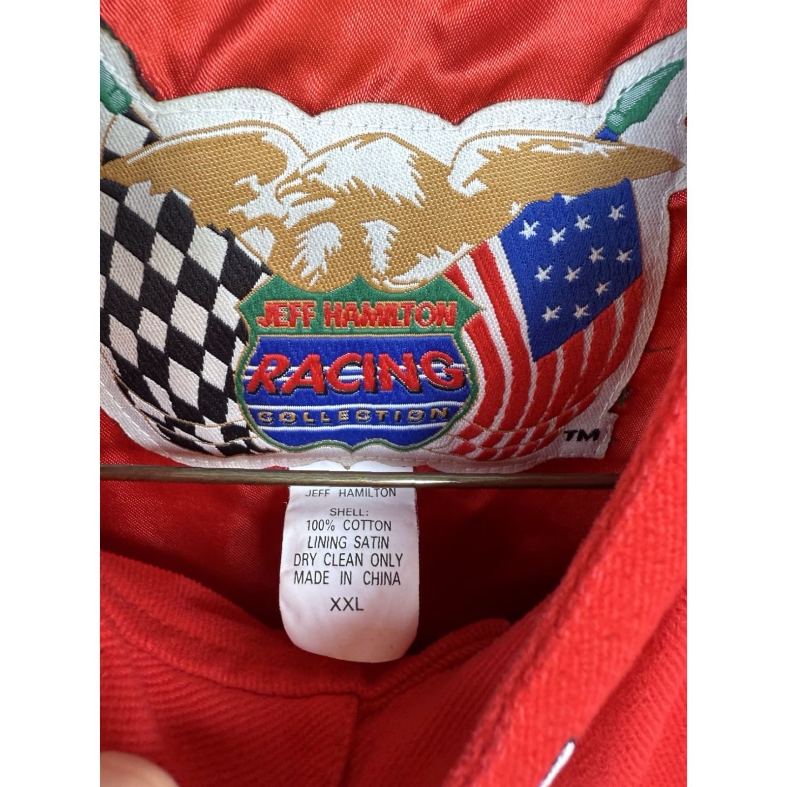 Budweiser VINTAGE Budweiser King Of Beers Jeff Hamilton NASCAR Jacket Mens Size XXL Red Bomber Jacket Be a beer theme Racing Casual Size US XXL / EU 58 / 5 - 3 Thumbnail