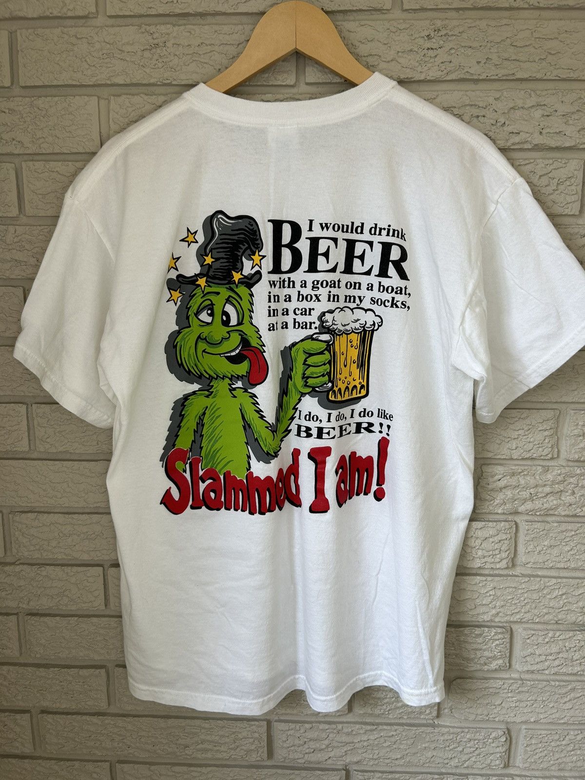 Vintage Vintage Dr Seuss Beer Parody Slammed I Am T Shirt Size US L / EU 52-54 / 3 - 1 Thumbnail