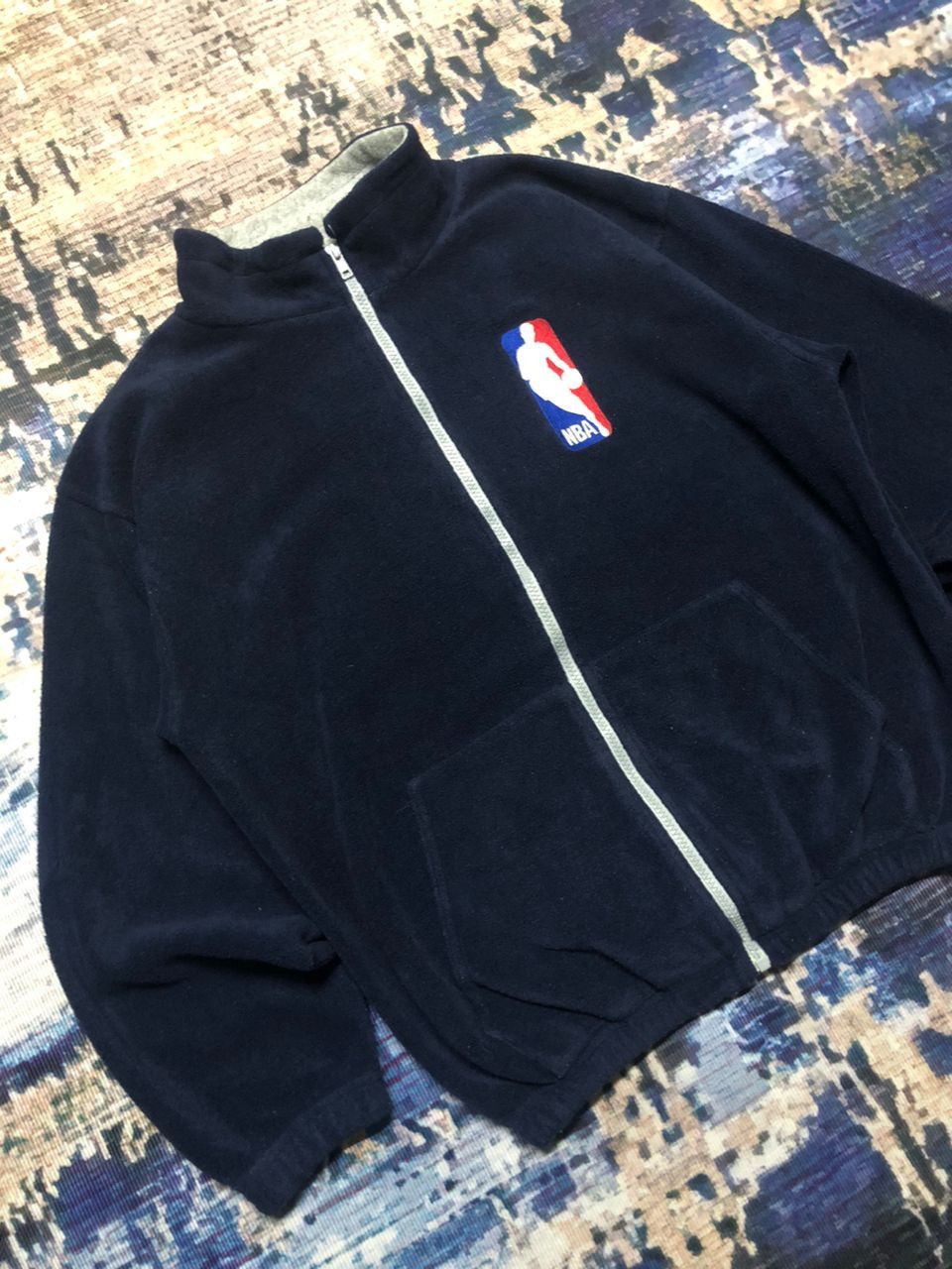 NBA Vintage NBA Big Logo Fleece Zipper Jacket Size US M / EU 48-50 / 2 - 11 Thumbnail