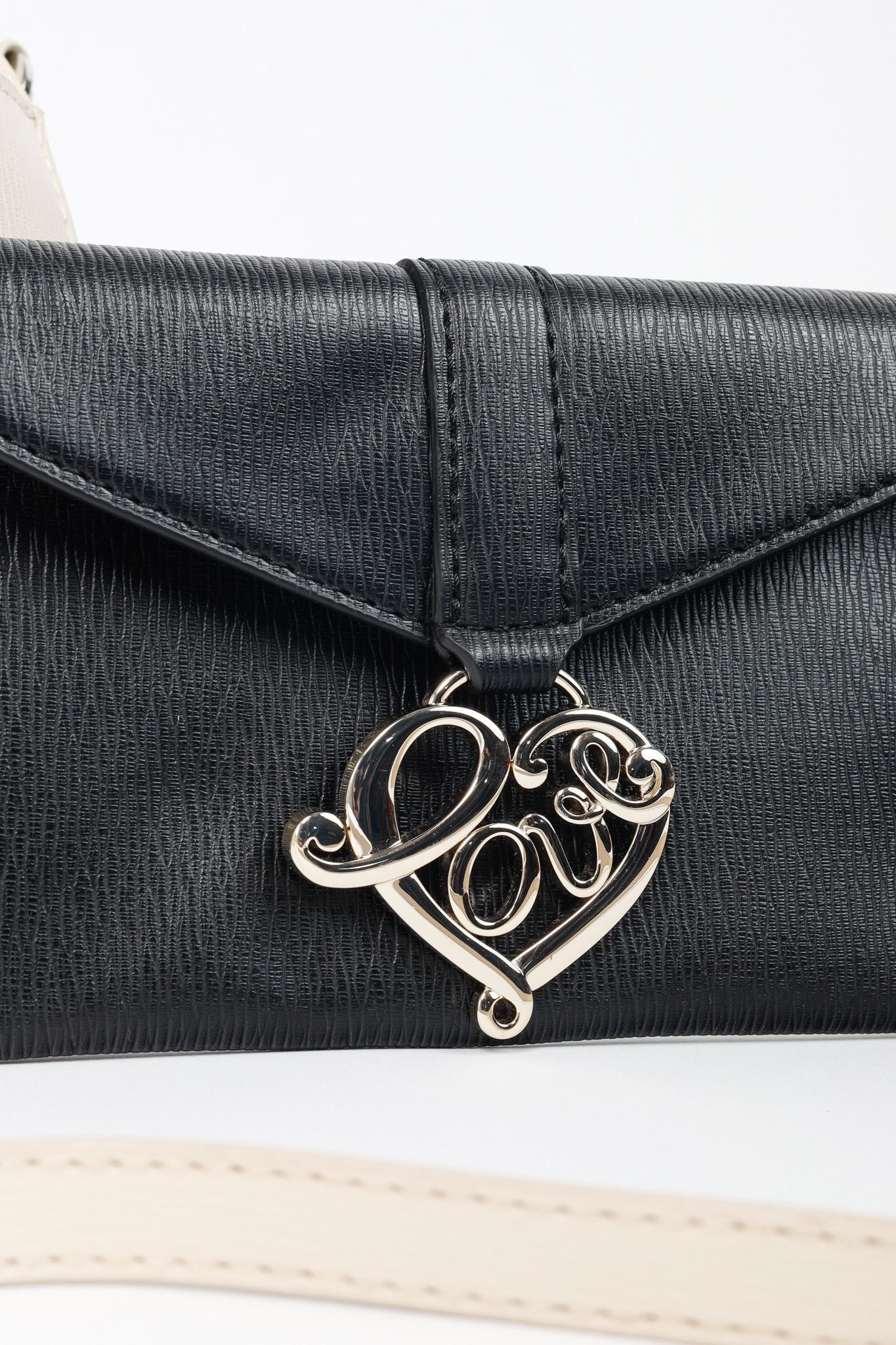 Love Moschino Love Moschino Cream Vegan-Leather Heart-Logo Shoulder Bag Size ONE SIZE - 8 Thumbnail