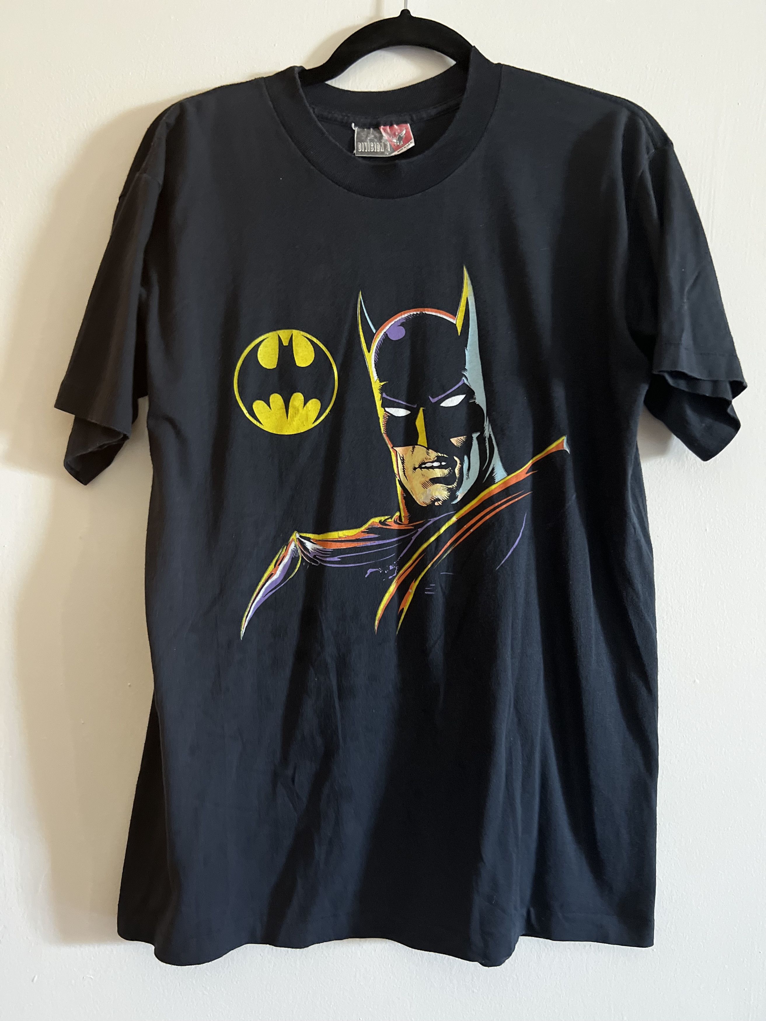 DC Comics × Vintage Vintage 1989 Batman Bat Signal Single Stitch Graphic T-Shirt Size US L / EU 52-54 / 3 - 5 Thumbnail