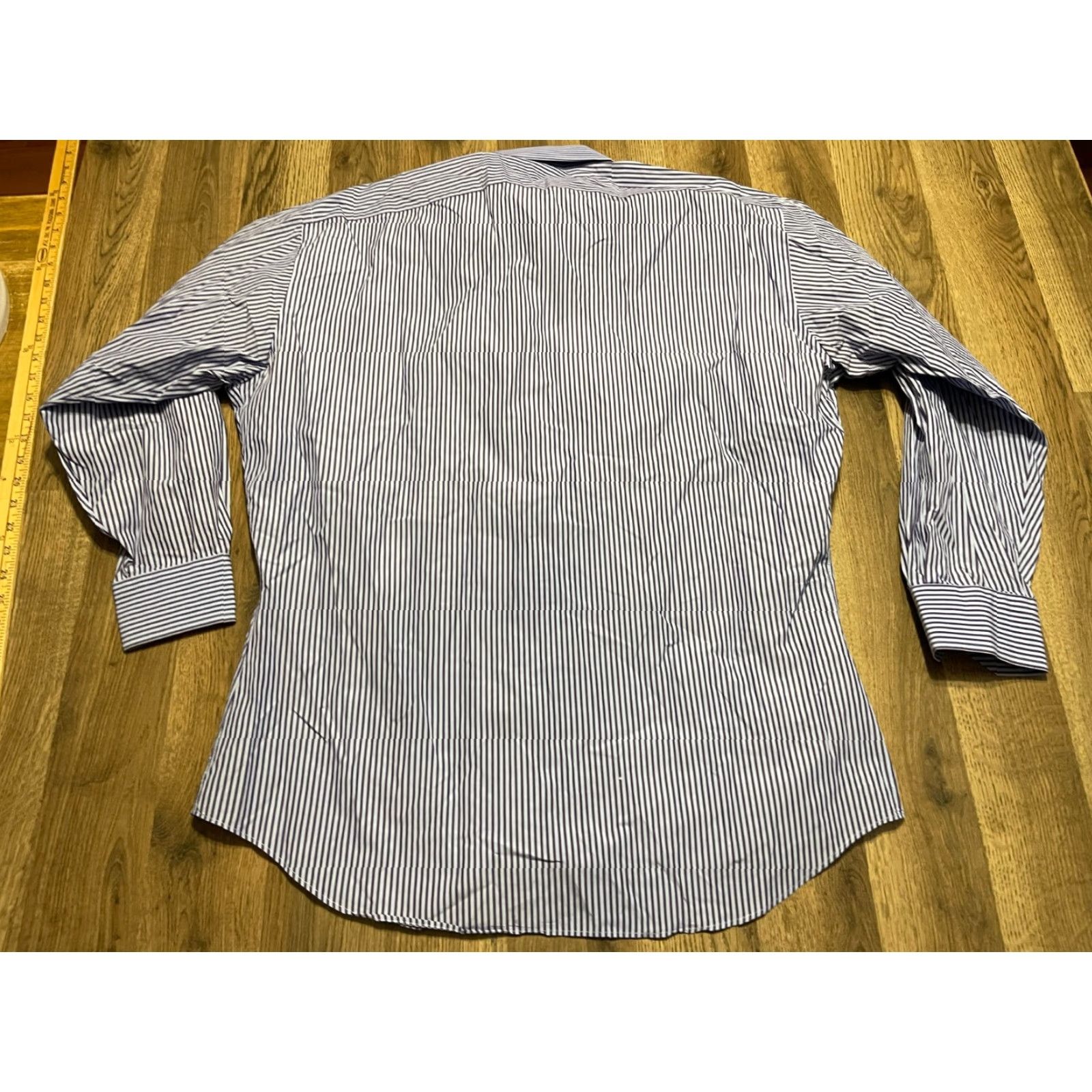 Needles Needle Trix Shirt Men XL Blue Striped Button Up Long Sleeve Size US XL / EU 56 / 4 - 2 Thumbnail