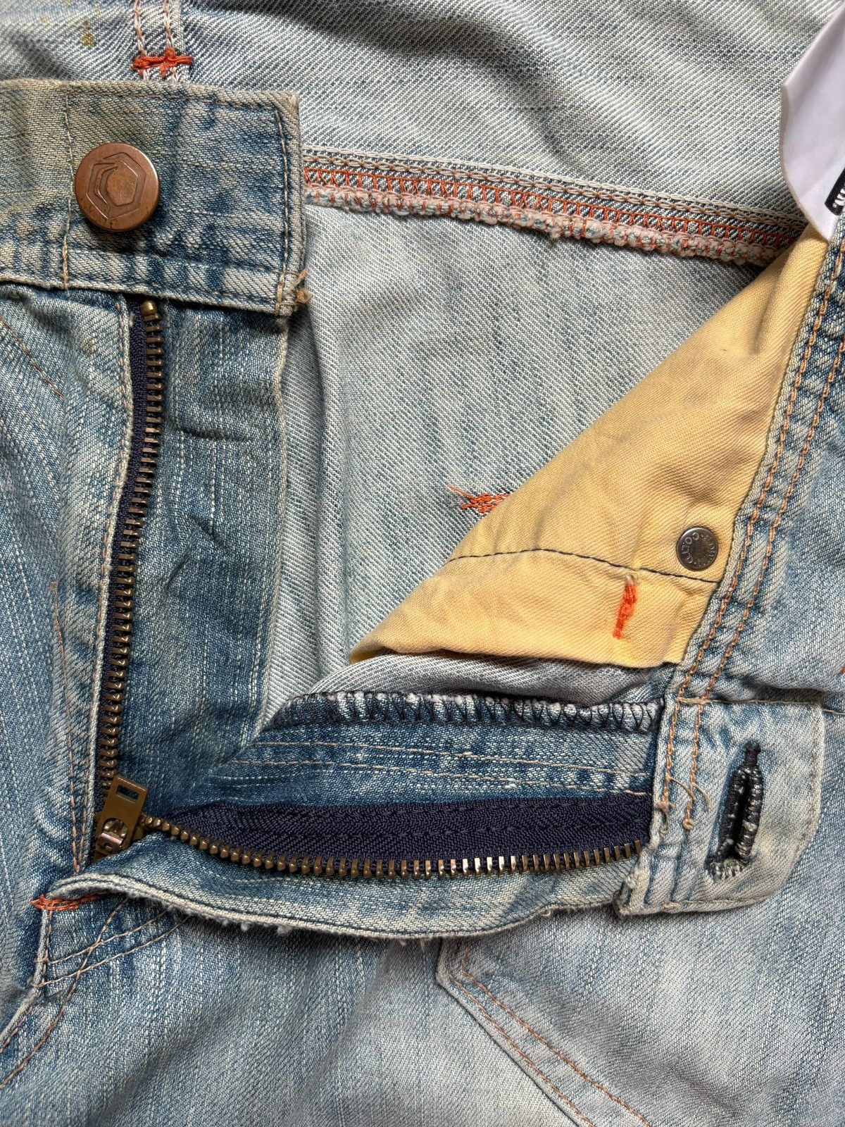 Edwin × Japanese Brand Vintage Edwin E Function Mud Wash Distress Baggy Jeans Size US 36 / EU 52 - 9 Thumbnail