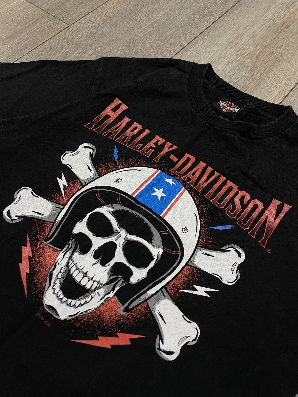 Harley Davidson Vintage T-shirt Harley-Davidson Y2K Scull Bones Motorcycle Size US M / EU 48-50 / 2 - 3 Thumbnail