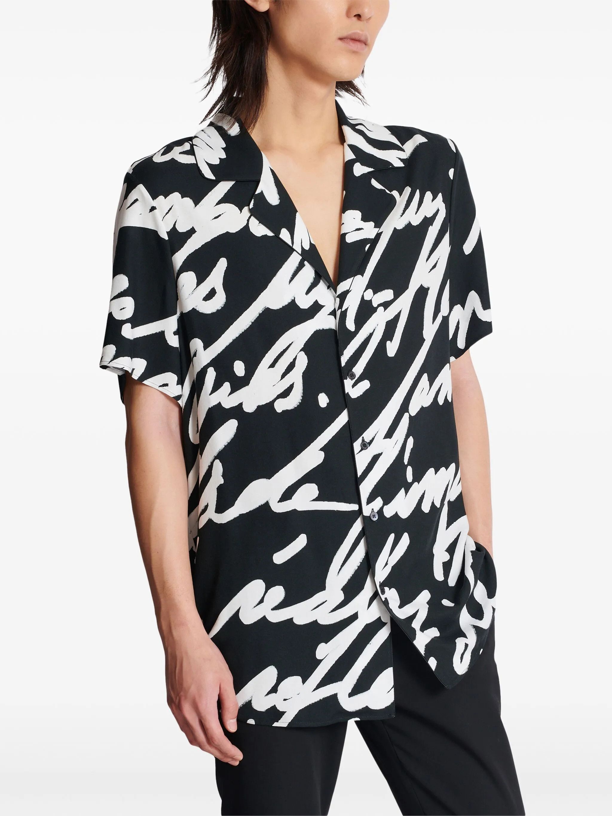 Balmain o1mt1gz0126 Big Love Letter Short Sleeve Pyjama Shirt Size US L / EU 52-54 / 3 - 5 Thumbnail
