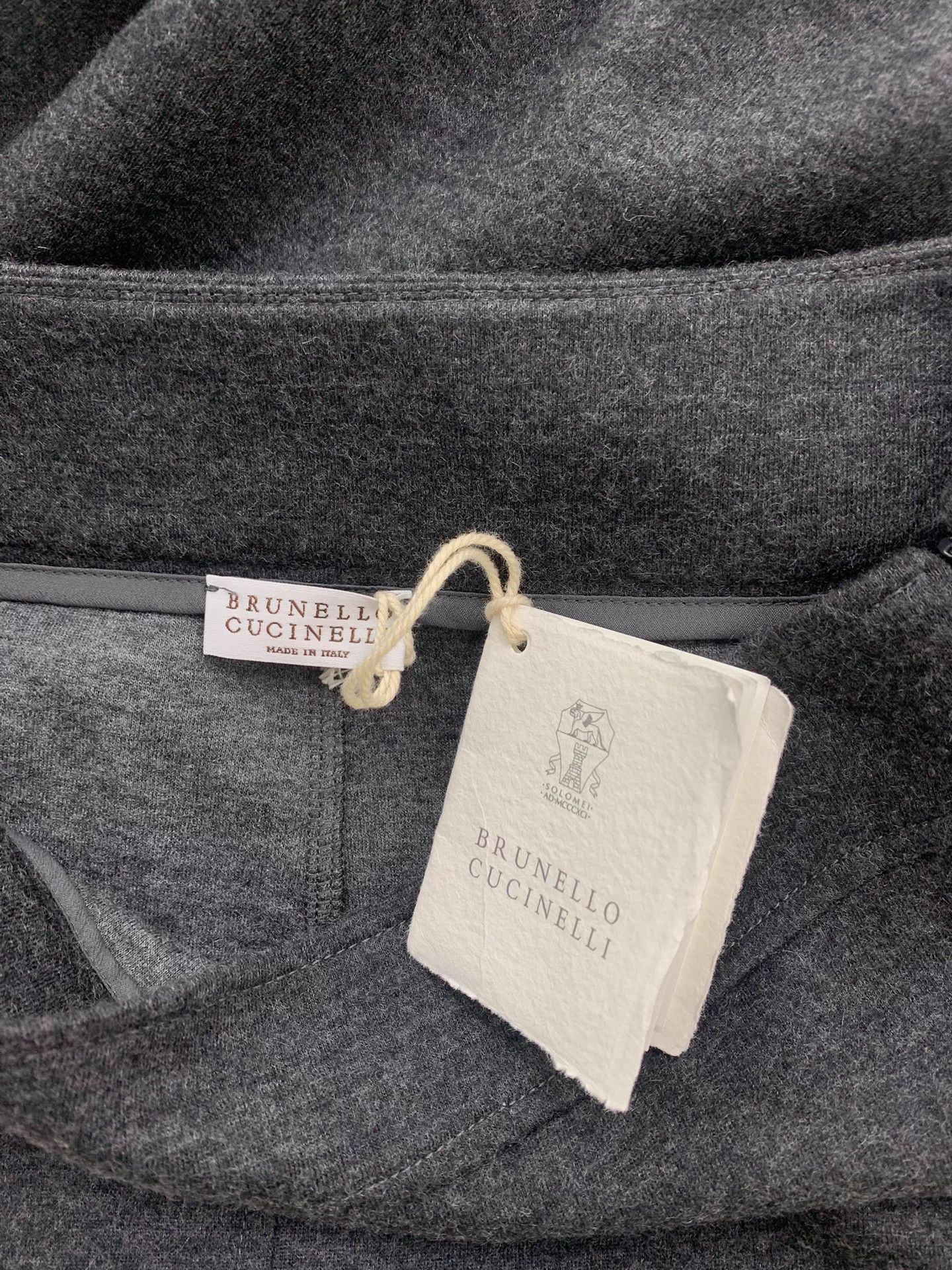 Brunello Cucinelli BC Gray Cashmere Skirt Size S Unused Size 26" / US 2 / IT 38 - 4 Thumbnail