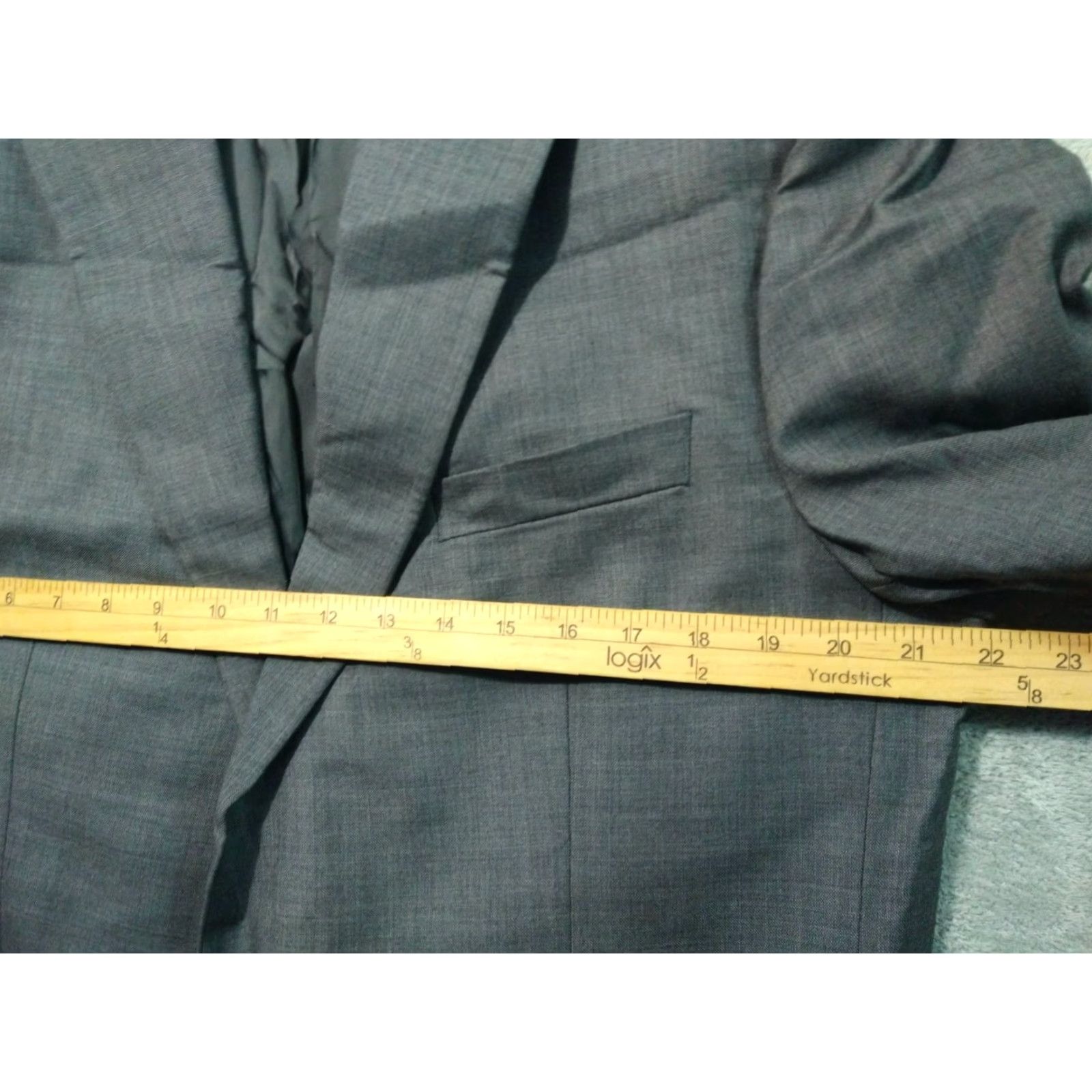 Ralph Lauren Ralph Lauren Suit Mens 44XL Jacket 36x31 Pants Gray Wool Cuffed Pleated Preppy Size 44R - 5 Thumbnail
