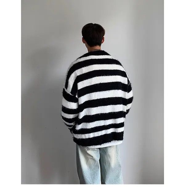 VIBE Striped Cardigan Knit Sweater Size US L / EU 52-54 / 3 - 5 Thumbnail